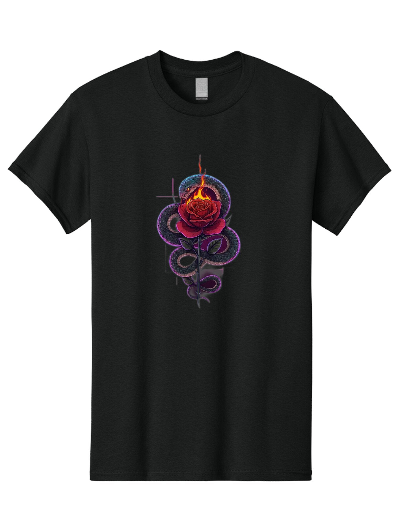 Snake-Rose-5 Men'S Graphic Tee, 100% Cotton, Comfortable Casual Summer Wear, Machine Washable, Vintage Camera, Old Camera, Antique Camera, Black Camera, Classic Photography, Photography Equipment, Nostalgic Device, Film Camera, Camera Art Baq041 12