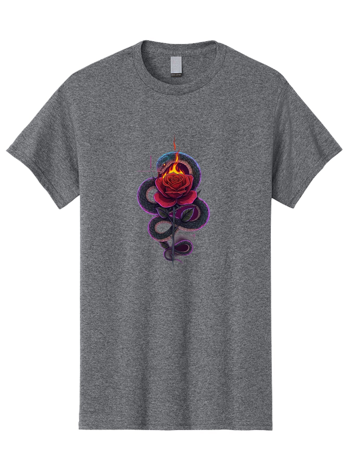 Snake-Rose-5 Men'S Graphic Tee, 100% Cotton, Comfortable Casual Summer Wear, Machine Washable, Vintage Camera, Old Camera, Antique Camera, Black Camera, Classic Photography, Photography Equipment, Nostalgic Device, Film Camera, Camera Art Baq041 14