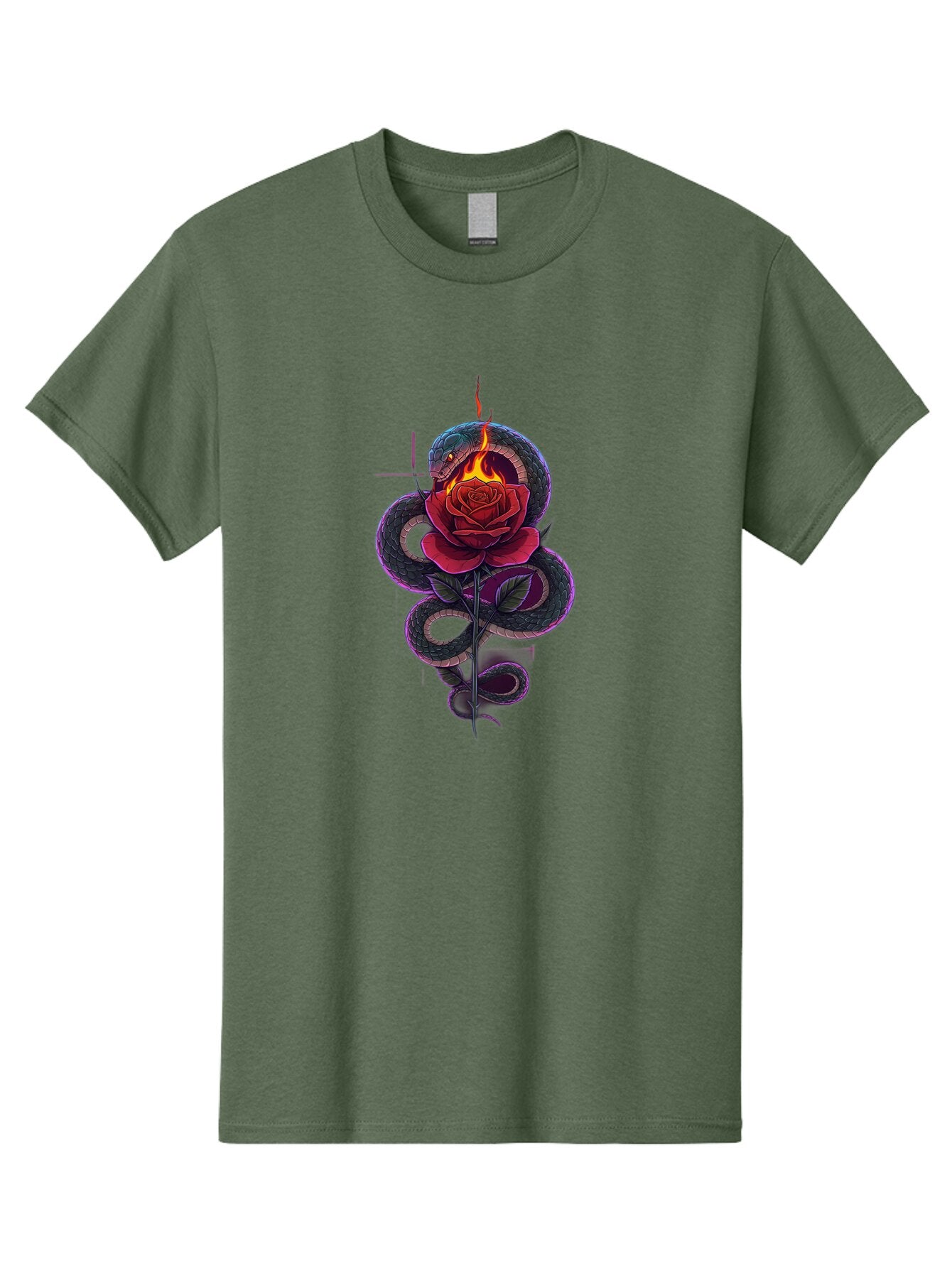 Snake-Rose-5 Men'S Graphic Tee, 100% Cotton, Comfortable Casual Summer Wear, Machine Washable, Vintage Camera, Old Camera, Antique Camera, Black Camera, Classic Photography, Photography Equipment, Nostalgic Device, Film Camera, Camera Art Baq041 8