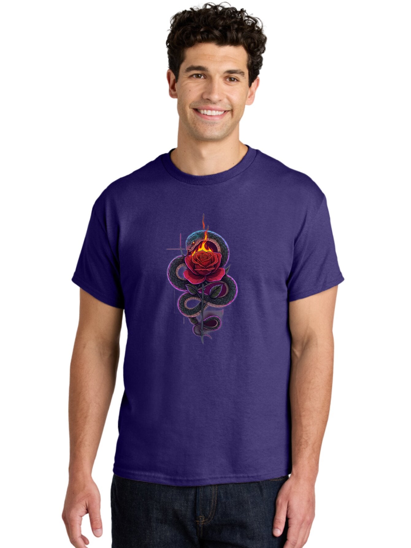Snake-Rose-5 Men'S Graphic Tee, 100% Cotton, Comfortable Casual Summer Wear, Machine Washable, Vintage Camera, Old Camera, Antique Camera, Black Camera, Classic Photography, Photography Equipment, Nostalgic Device, Film Camera, Camera Art Baq041 18