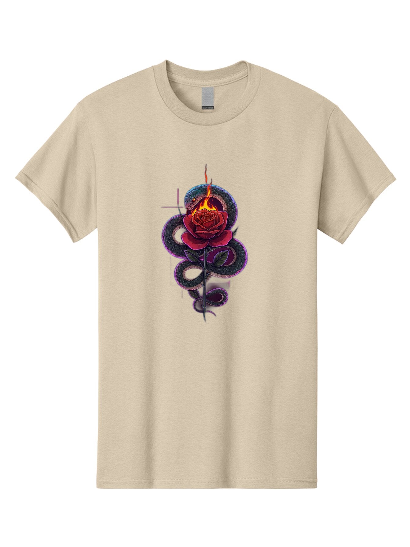 Snake-Rose-5 Men'S Graphic Tee, 100% Cotton, Comfortable Casual Summer Wear, Machine Washable, Vintage Camera, Old Camera, Antique Camera, Black Camera, Classic Photography, Photography Equipment, Nostalgic Device, Film Camera, Camera Art Baq041 9