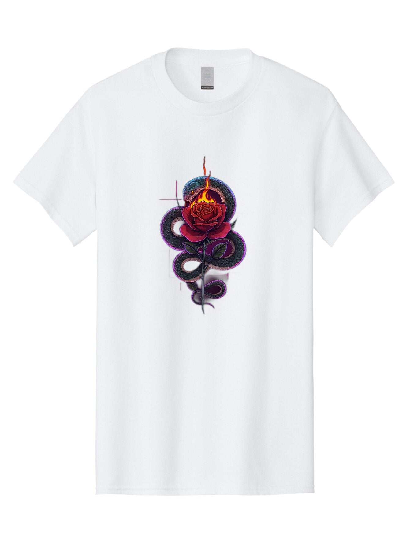 Snake-Rose-5 Men'S Graphic Tee, 100% Cotton, Comfortable Casual Summer Wear, Machine Washable, Vintage Camera, Old Camera, Antique Camera, Black Camera, Classic Photography, Photography Equipment, Nostalgic Device, Film Camera, Camera Art Baq041 3