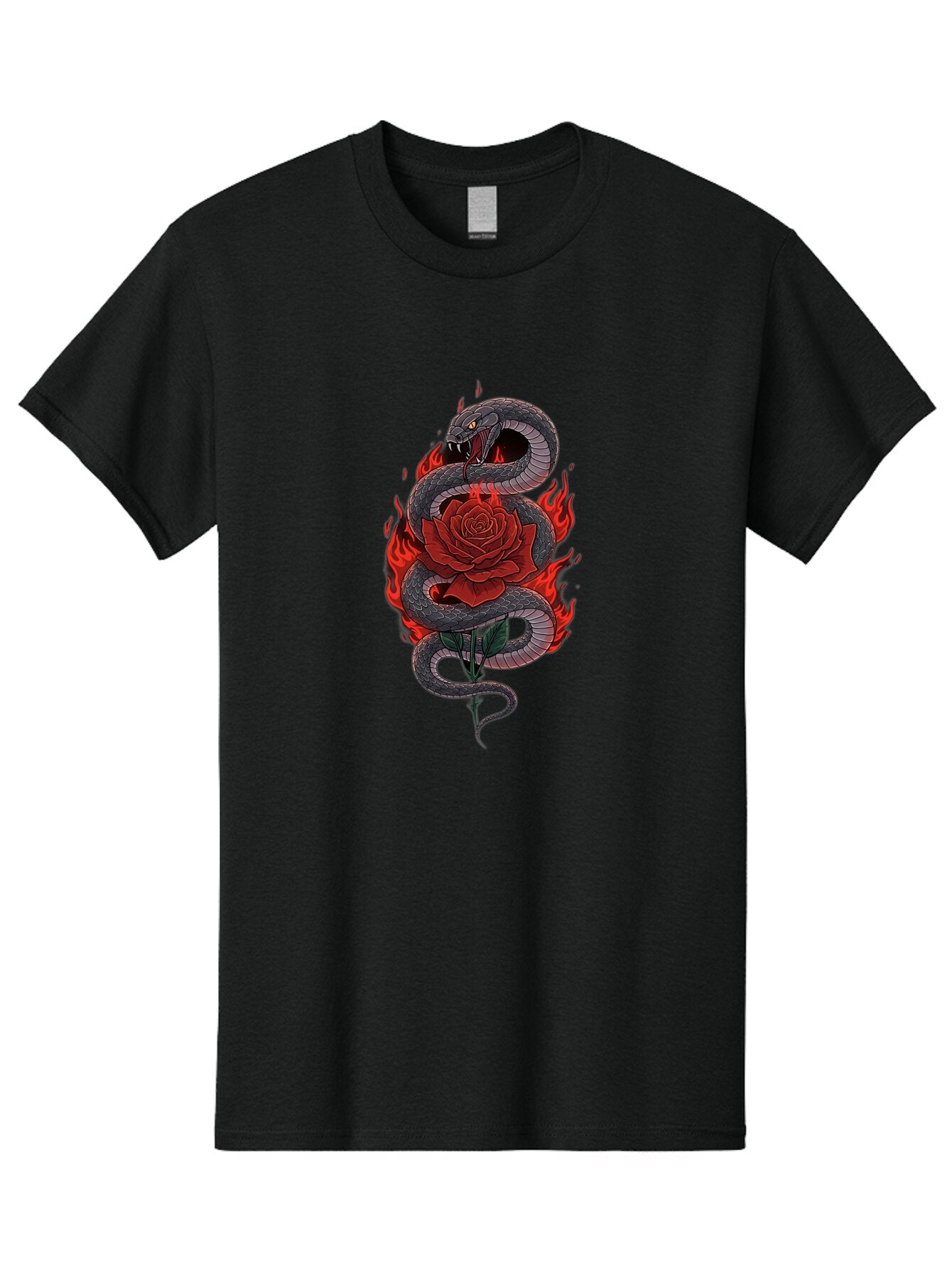 Snake-Rose-Tattoo Men'S Graphic Tee, 100% Cotton, Comfortable Casual Summer Wear, Machine Washable, Vintage Camera, Old Camera, Antique Camera, Black Camera, Classic Photography, Photography Equipment, Nostalgic Device, Film Camera, Camera Art Baq042 4