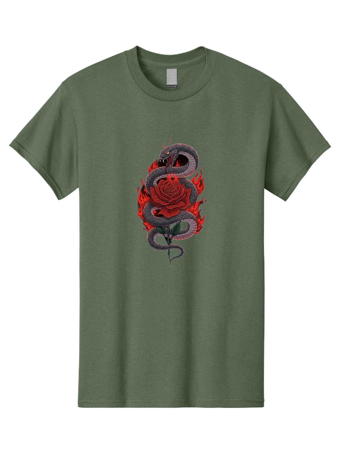 Snake-Rose-Tattoo Men'S Graphic Tee, 100% Cotton, Comfortable Casual Summer Wear, Machine Washable, Vintage Camera, Old Camera, Antique Camera, Black Camera, Classic Photography, Photography Equipment, Nostalgic Device, Film Camera, Camera Art Baq042 11