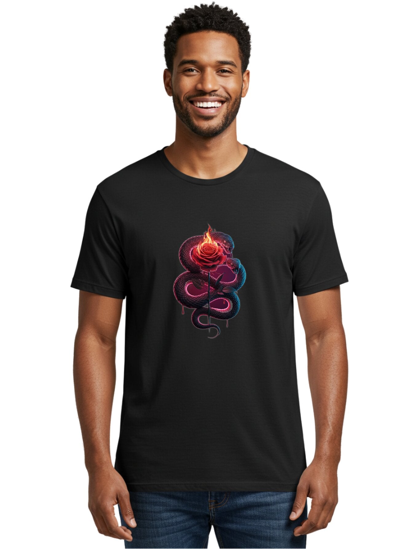 Snake-Rose Men'S Graphic Tee, 100% Cotton, Comfortable Casual Summer Wear, Machine Washable, Vintage Camera, Old Camera, Antique Camera, Black Camera, Classic Photography, Photography Equipment, Nostalgic Device, Film Camera, Camera Art Baq043 30