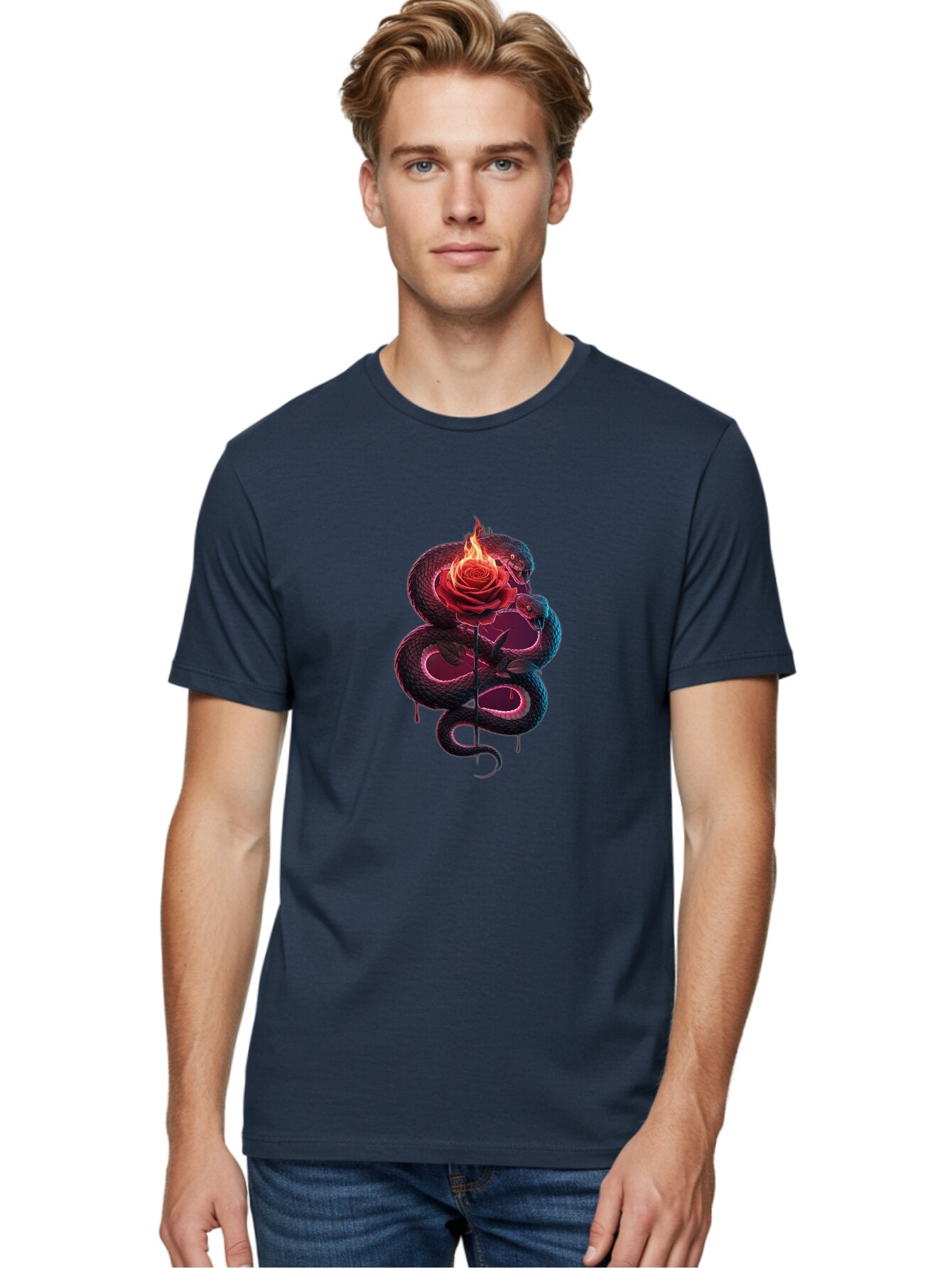 Snake-Rose Men'S Graphic Tee, 100% Cotton, Comfortable Casual Summer Wear, Machine Washable, Vintage Camera, Old Camera, Antique Camera, Black Camera, Classic Photography, Photography Equipment, Nostalgic Device, Film Camera, Camera Art Baq043 24