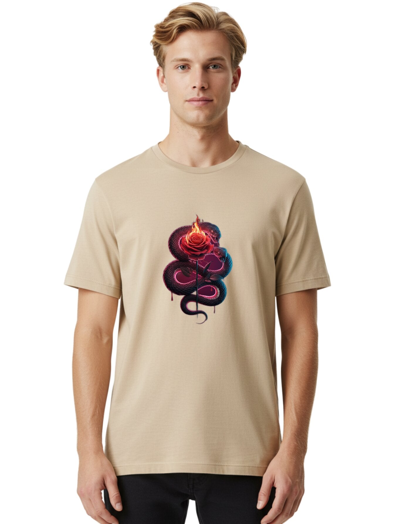 Snake-Rose Men'S Graphic Tee, 100% Cotton, Comfortable Casual Summer Wear, Machine Washable, Vintage Camera, Old Camera, Antique Camera, Black Camera, Classic Photography, Photography Equipment, Nostalgic Device, Film Camera, Camera Art Baq043 16