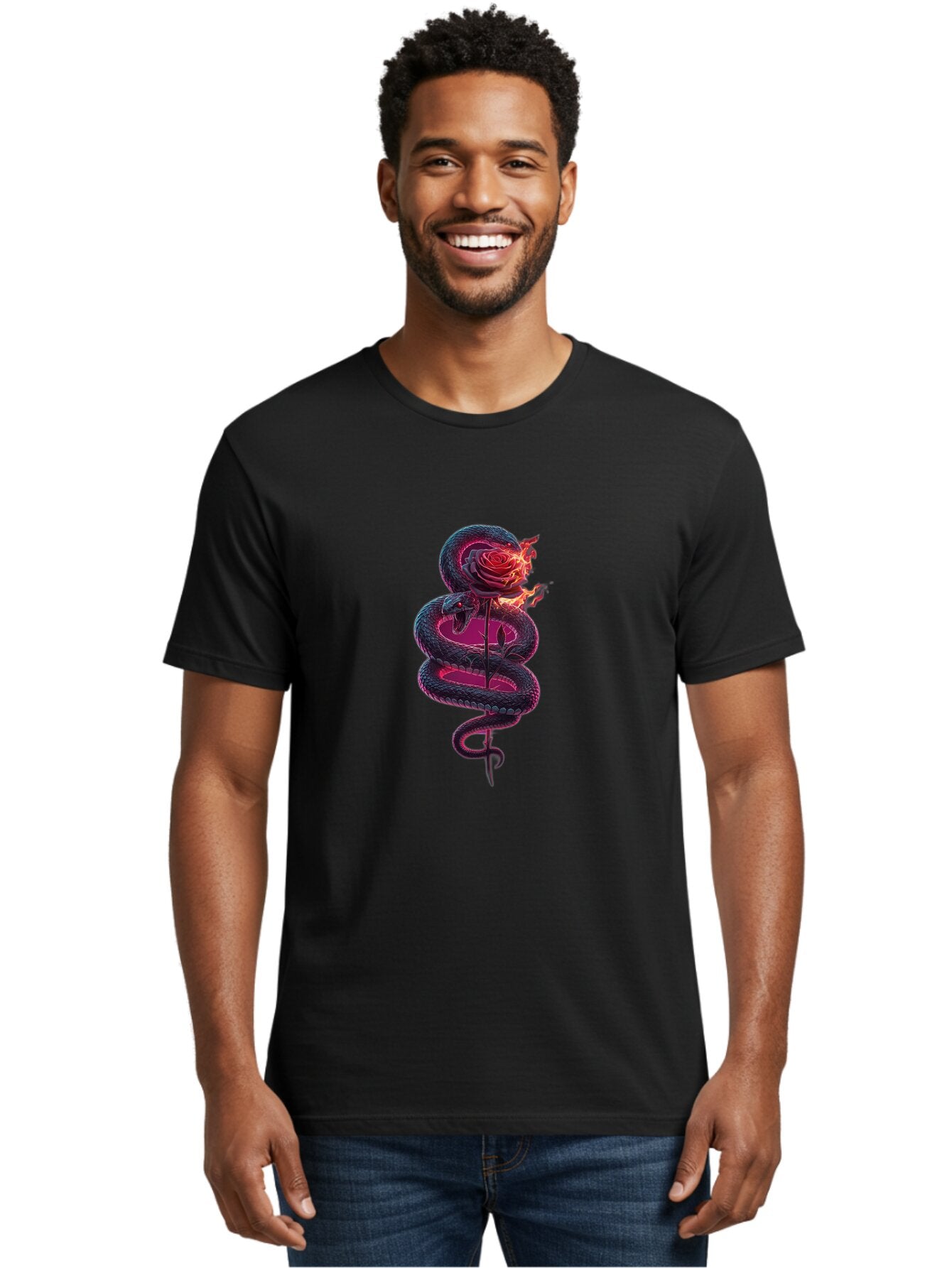 Snake-With-Rose Men'S Graphic Tee, 100% Cotton, Comfortable Casual Summer Wear, Machine Washable, Vintage Camera, Old Camera, Antique Camera, Black Camera, Classic Photography, Photography Equipment, Nostalgic Device, Film Camera, Camera Art Baq044 27