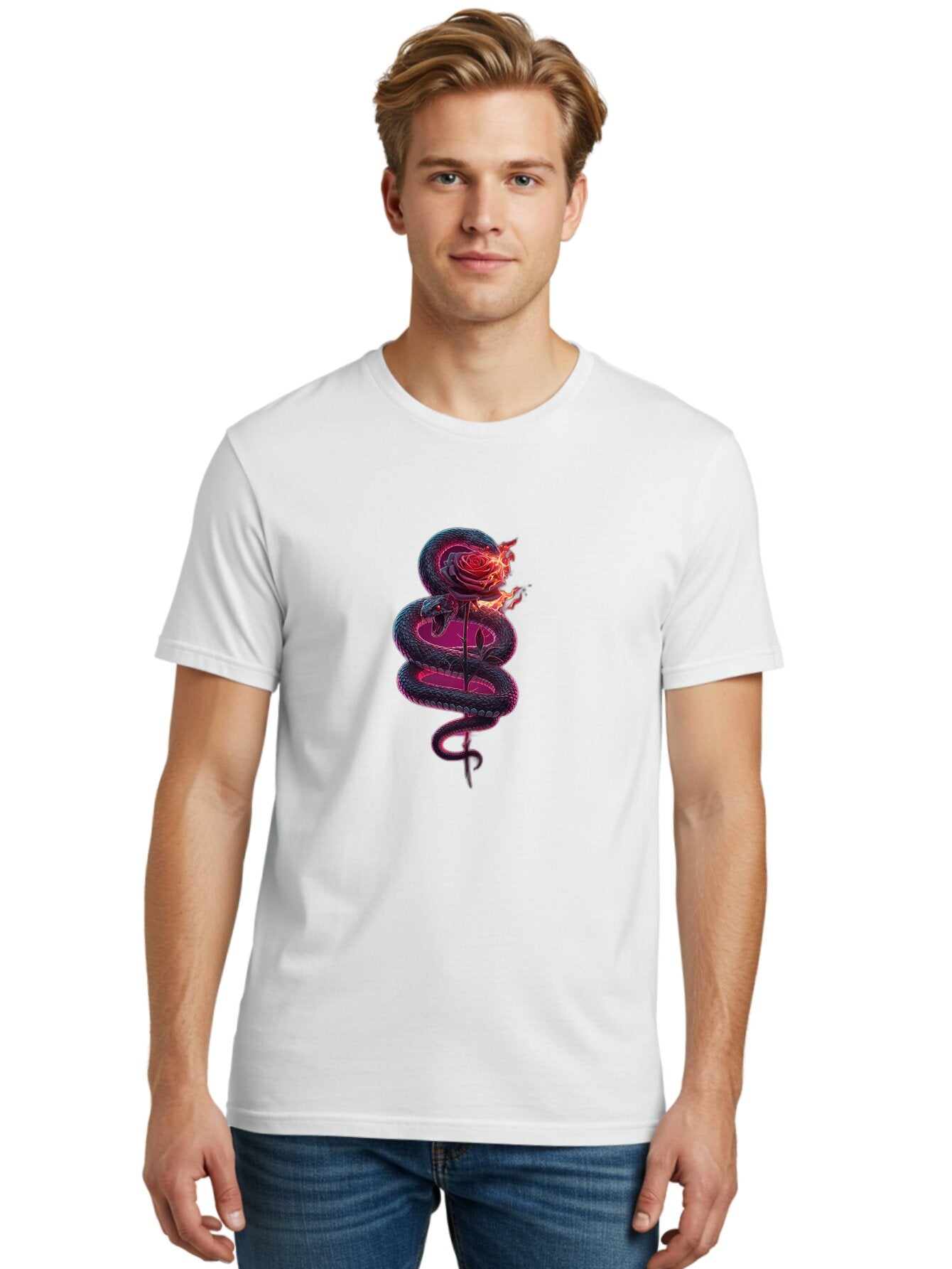 Snake-With-Rose Men'S Graphic Tee, 100% Cotton, Comfortable Casual Summer Wear, Machine Washable, Vintage Camera, Old Camera, Antique Camera, Black Camera, Classic Photography, Photography Equipment, Nostalgic Device, Film Camera, Camera Art Baq044 18