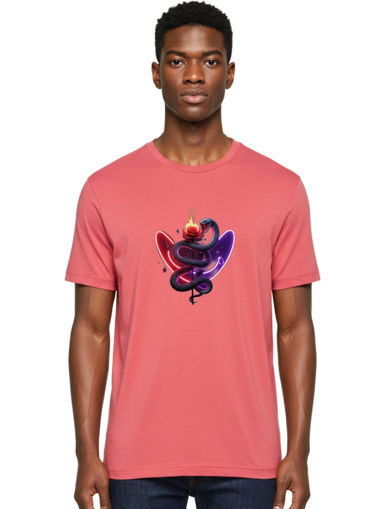 Snake-Wrapped-Rose Men'S Graphic Tee, 100% Cotton, Comfortable Casual Summer Wear, Machine Washable, Vintage Camera, Old Camera, Antique Camera, Black Camera, Classic Photography, Photography Equipment, Nostalgic Device, Film Camera, Baq045 16
