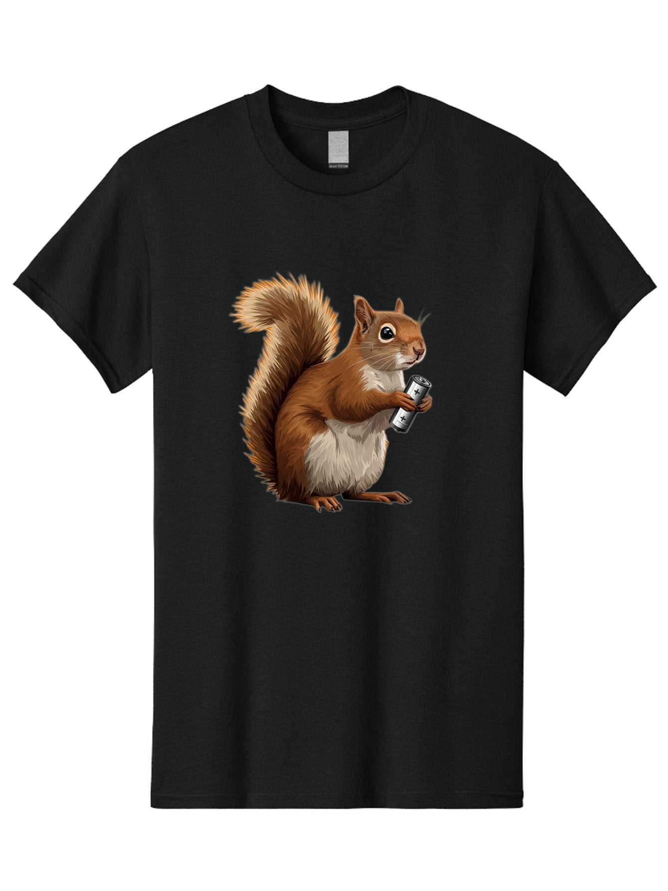 Squirrel-Energy-Drink Men'S Graphic Tee, 100% Cotton, Comfortable Casual Summer Wear, Machine Washable, Vintage Camera, Old Camera, Antique Camera, Black Camera, Classic Photography, Photography Equipment, Nostalgic Device, Film Camera, Baq050 10