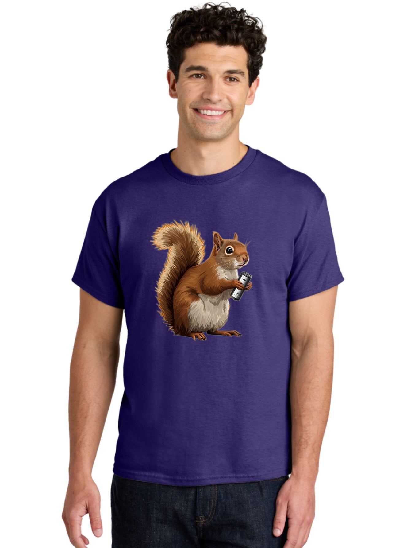 Squirrel-Energy-Drink Men'S Graphic Tee, 100% Cotton, Comfortable Casual Summer Wear, Machine Washable, Vintage Camera, Old Camera, Antique Camera, Black Camera, Classic Photography, Photography Equipment, Nostalgic Device, Film Camera, Baq050 19