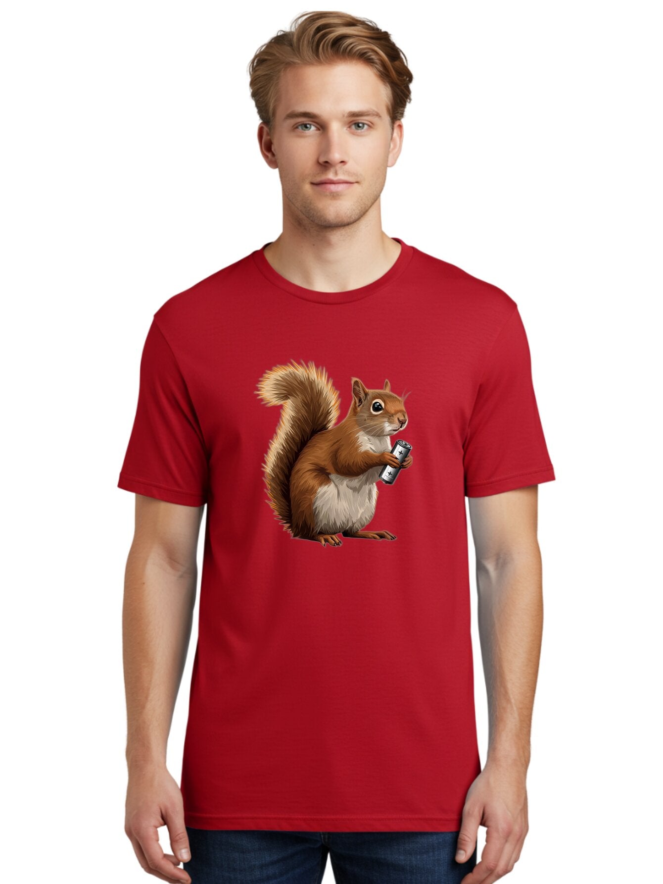 Squirrel-Energy-Drink Men'S Graphic Tee, 100% Cotton, Comfortable Casual Summer Wear, Machine Washable, Vintage Camera, Old Camera, Antique Camera, Black Camera, Classic Photography, Photography Equipment, Nostalgic Device, Film Camera, Baq050 29