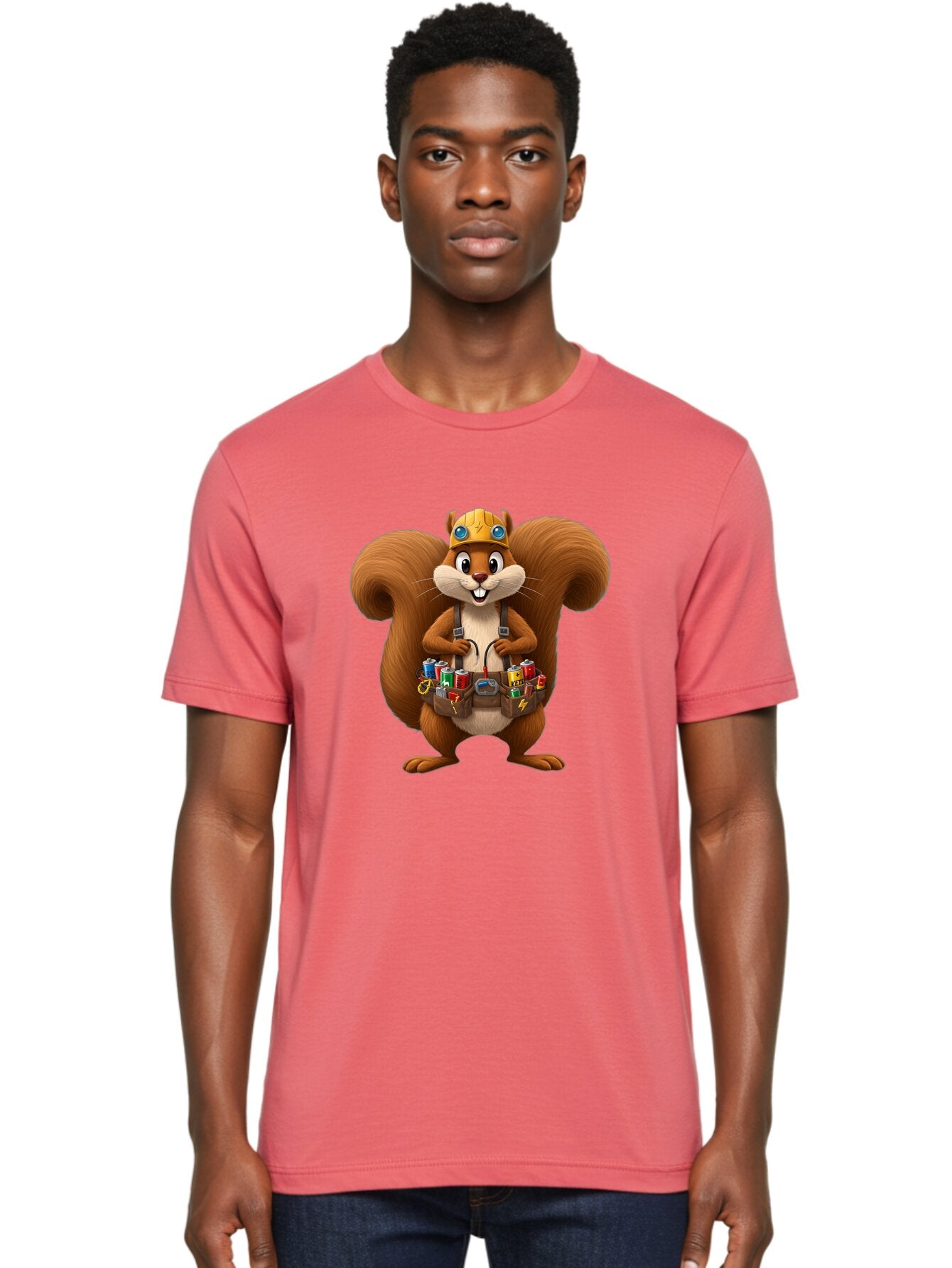 Squirrel-Technician Men'S Graphic Tee, 100% Cotton, Comfortable Casual Summer Wear, Machine Washable, Vintage Camera, Old Camera, Antique Camera, Black Camera, Classic Photography, Photography Equipment, Nostalgic Device, Film Camera, Baq052 17