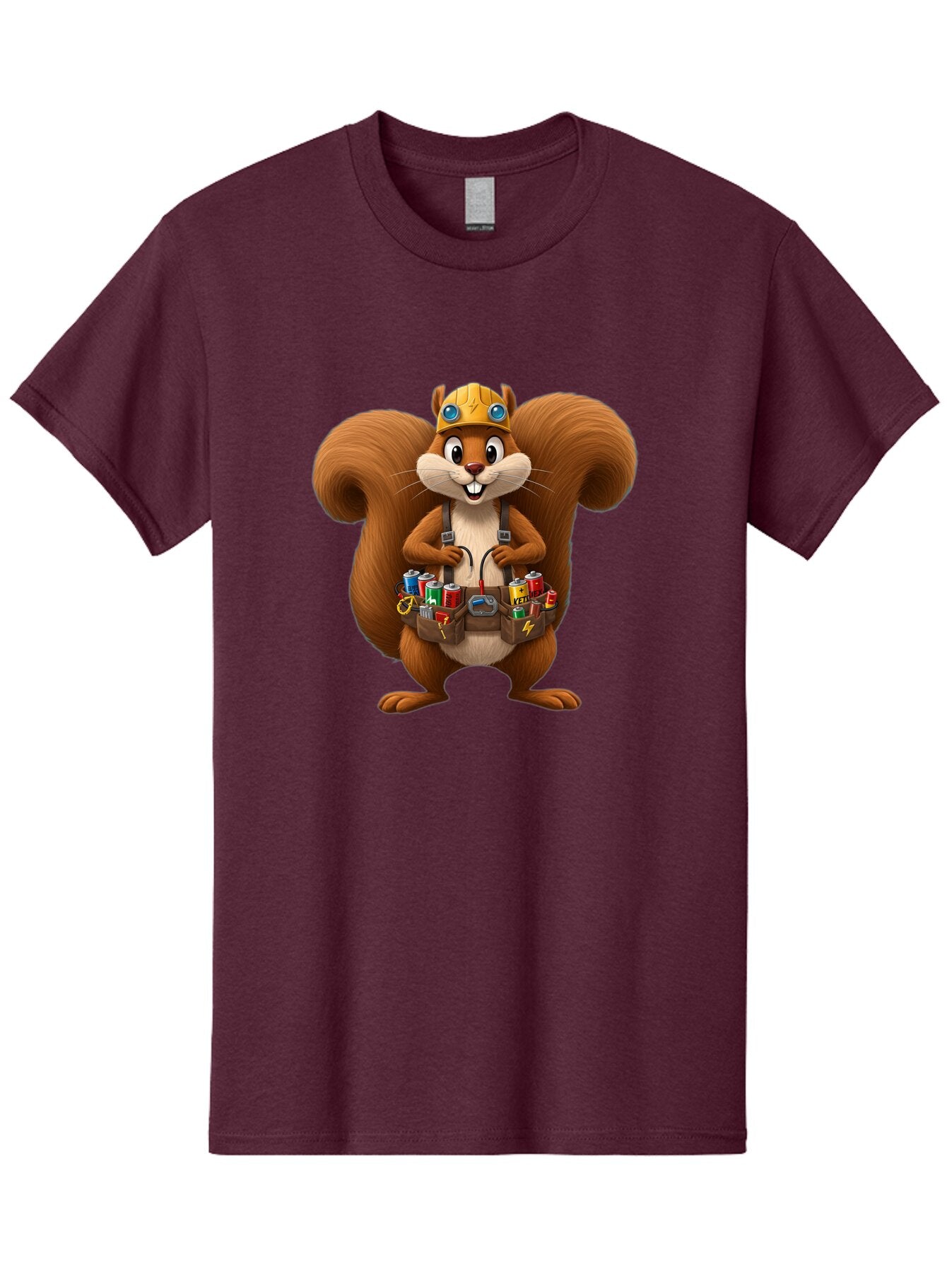 Squirrel-Technician Men'S Graphic Tee, 100% Cotton, Comfortable Casual Summer Wear, Machine Washable, Vintage Camera, Old Camera, Antique Camera, Black Camera, Classic Photography, Photography Equipment, Nostalgic Device, Film Camera, Baq052 7