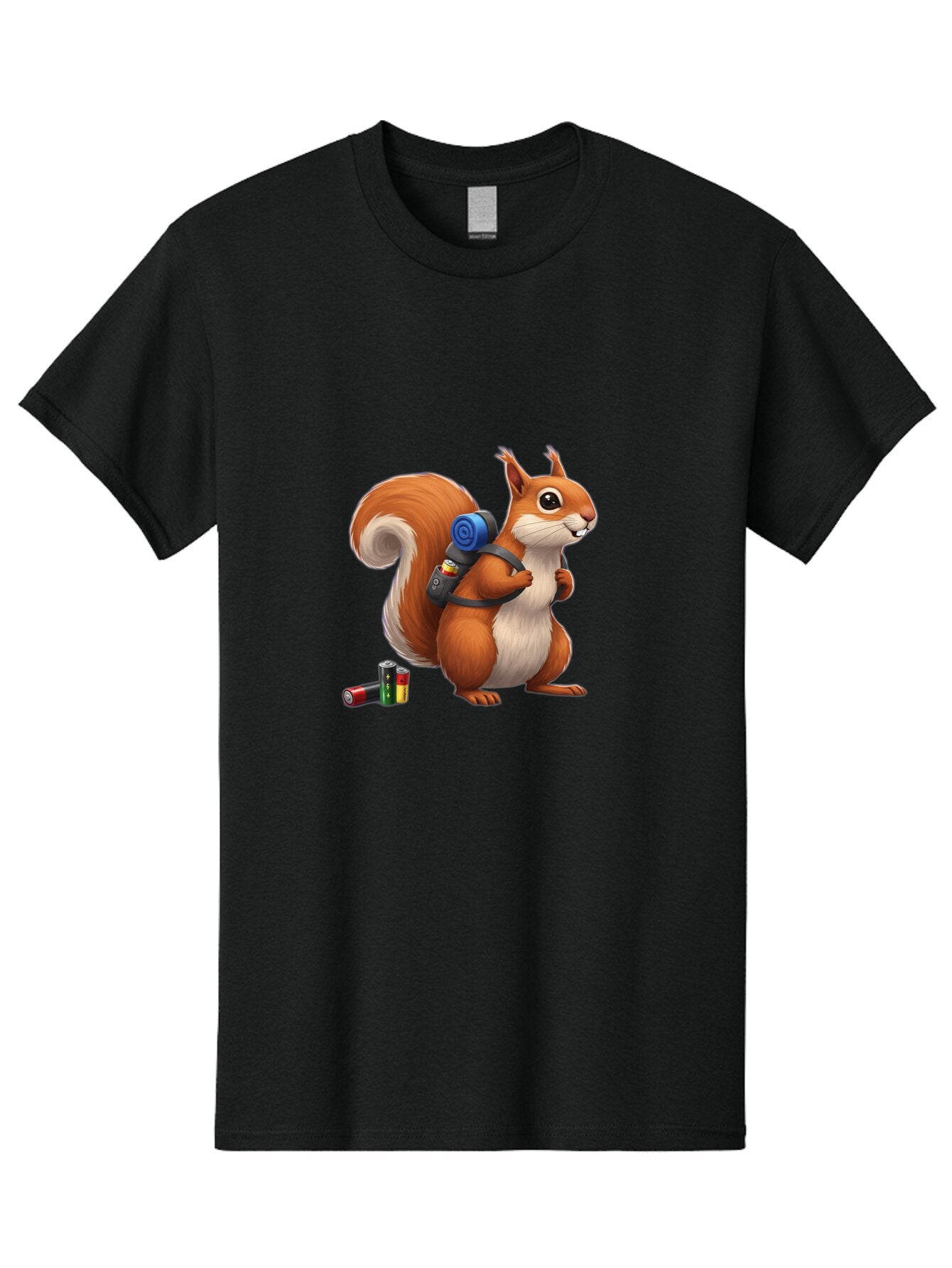 Squirrel-With-Backpack Men'S Graphic Tee, 100% Cotton, Comfortable Casual Summer Wear, Machine Washable, Vintage Camera, Old Camera, Antique Camera, Black Camera, Classic Photography, Photography Equipment, Nostalgic Device, Film Camera, Baq053 15