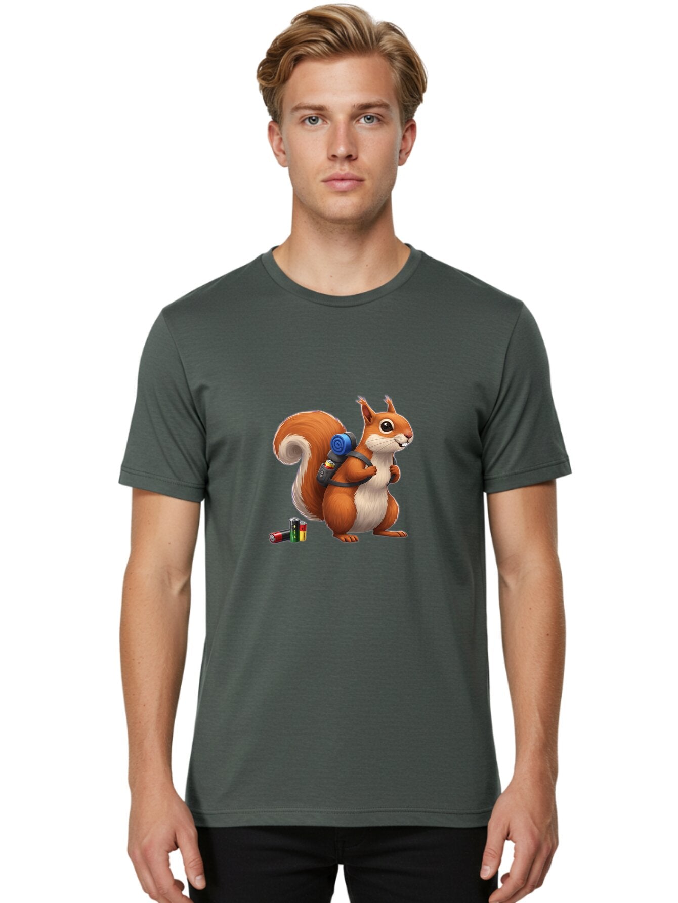 Squirrel-With-Backpack Men'S Graphic Tee, 100% Cotton, Comfortable Casual Summer Wear, Machine Washable, Vintage Camera, Old Camera, Antique Camera, Black Camera, Classic Photography, Photography Equipment, Nostalgic Device, Film Camera, Baq053 27