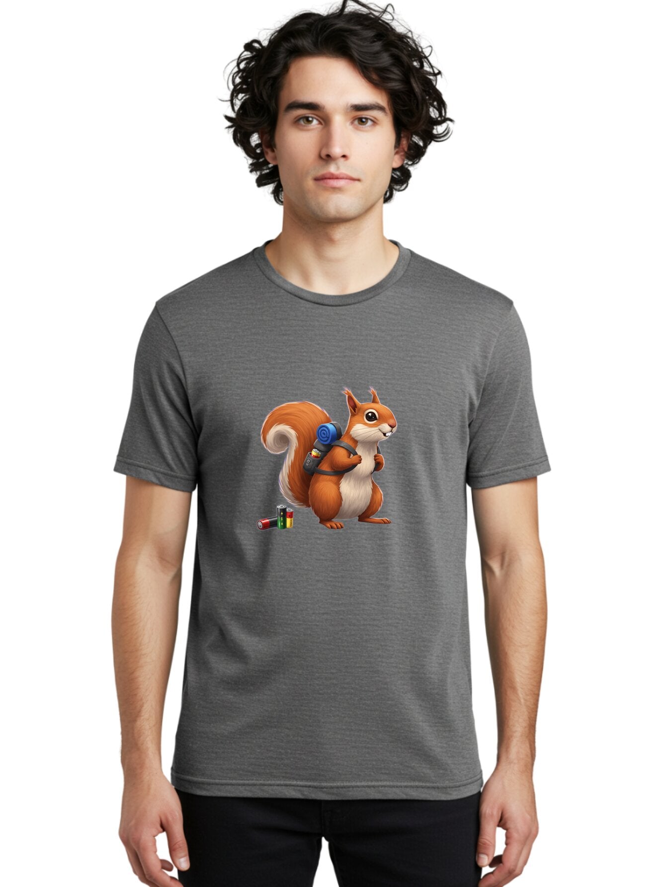 Squirrel-With-Backpack Men'S Graphic Tee, 100% Cotton, Comfortable Casual Summer Wear, Machine Washable, Vintage Camera, Old Camera, Antique Camera, Black Camera, Classic Photography, Photography Equipment, Nostalgic Device, Film Camera, Baq053 23