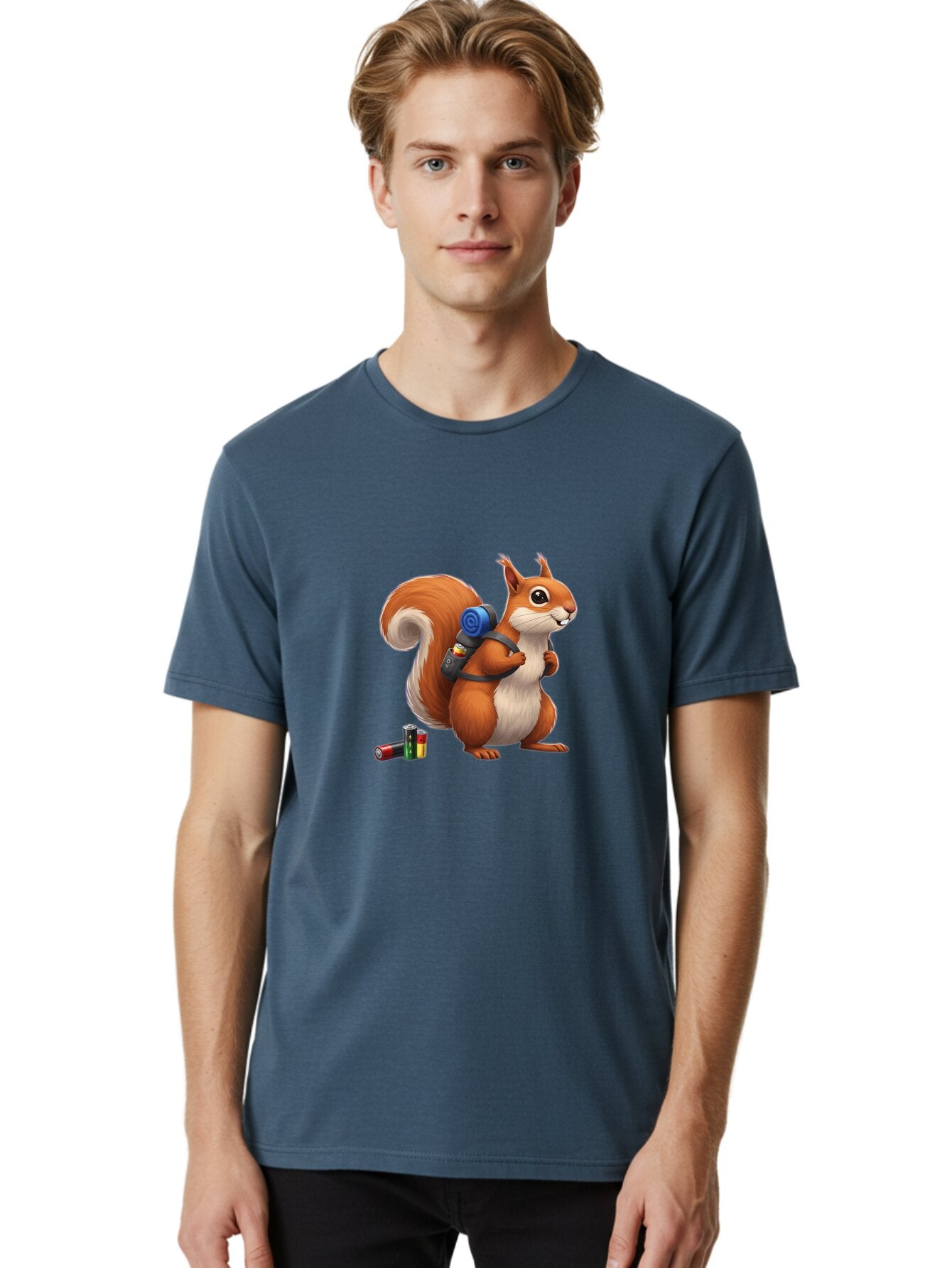 Squirrel-With-Backpack Men'S Graphic Tee, 100% Cotton, Comfortable Casual Summer Wear, Machine Washable, Vintage Camera, Old Camera, Antique Camera, Black Camera, Classic Photography, Photography Equipment, Nostalgic Device, Film Camera, Baq053 29