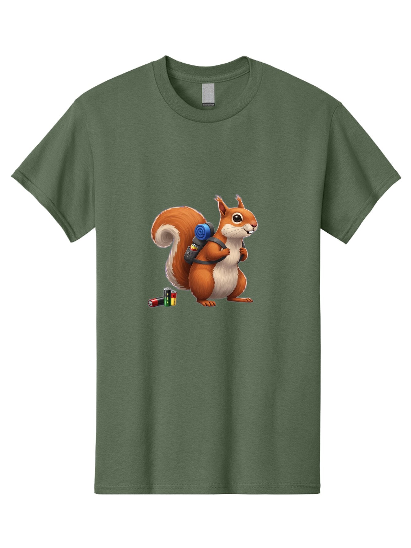 Squirrel-With-Backpack Men'S Graphic Tee, 100% Cotton, Comfortable Casual Summer Wear, Machine Washable, Vintage Camera, Old Camera, Antique Camera, Black Camera, Classic Photography, Photography Equipment, Nostalgic Device, Film Camera, Baq053 3