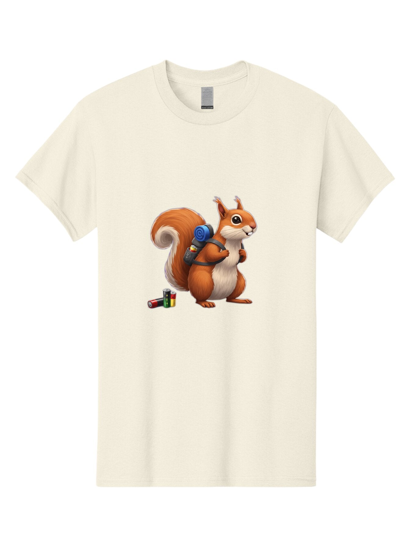 Squirrel-With-Backpack Men'S Graphic Tee, 100% Cotton, Comfortable Casual Summer Wear, Machine Washable, Vintage Camera, Old Camera, Antique Camera, Black Camera, Classic Photography, Photography Equipment, Nostalgic Device, Film Camera, Baq053 2