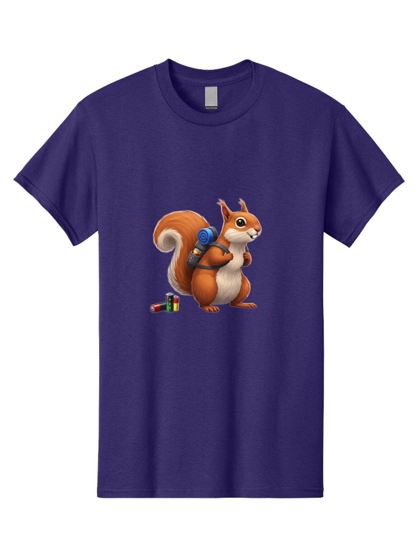 Squirrel-With-Backpack Men'S Graphic Tee, 100% Cotton, Comfortable Casual Summer Wear, Machine Washable, Vintage Camera, Old Camera, Antique Camera, Black Camera, Classic Photography, Photography Equipment, Nostalgic Device, Film Camera, Baq053 1