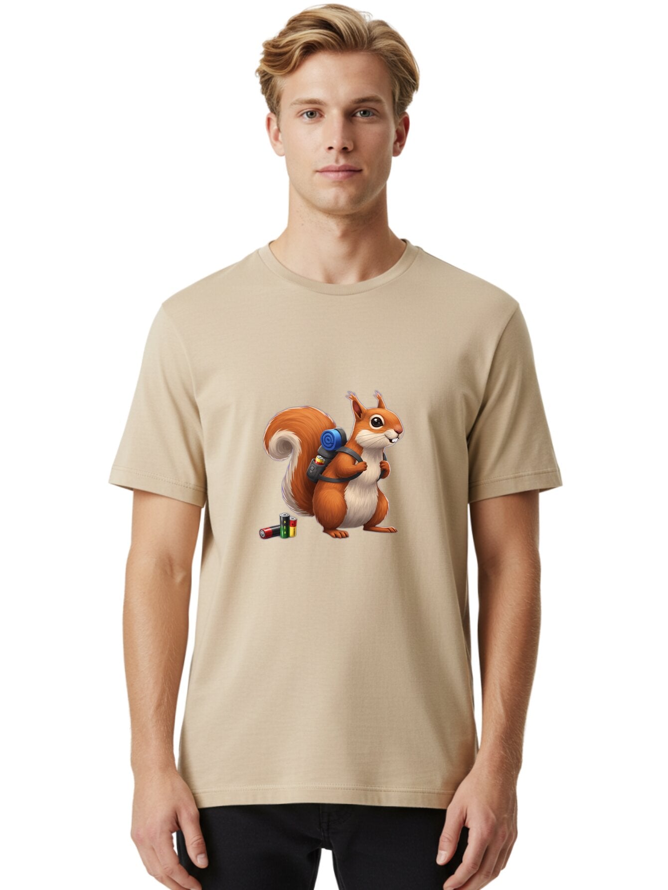 Squirrel-With-Backpack Men'S Graphic Tee, 100% Cotton, Comfortable Casual Summer Wear, Machine Washable, Vintage Camera, Old Camera, Antique Camera, Black Camera, Classic Photography, Photography Equipment, Nostalgic Device, Film Camera, Baq053 28