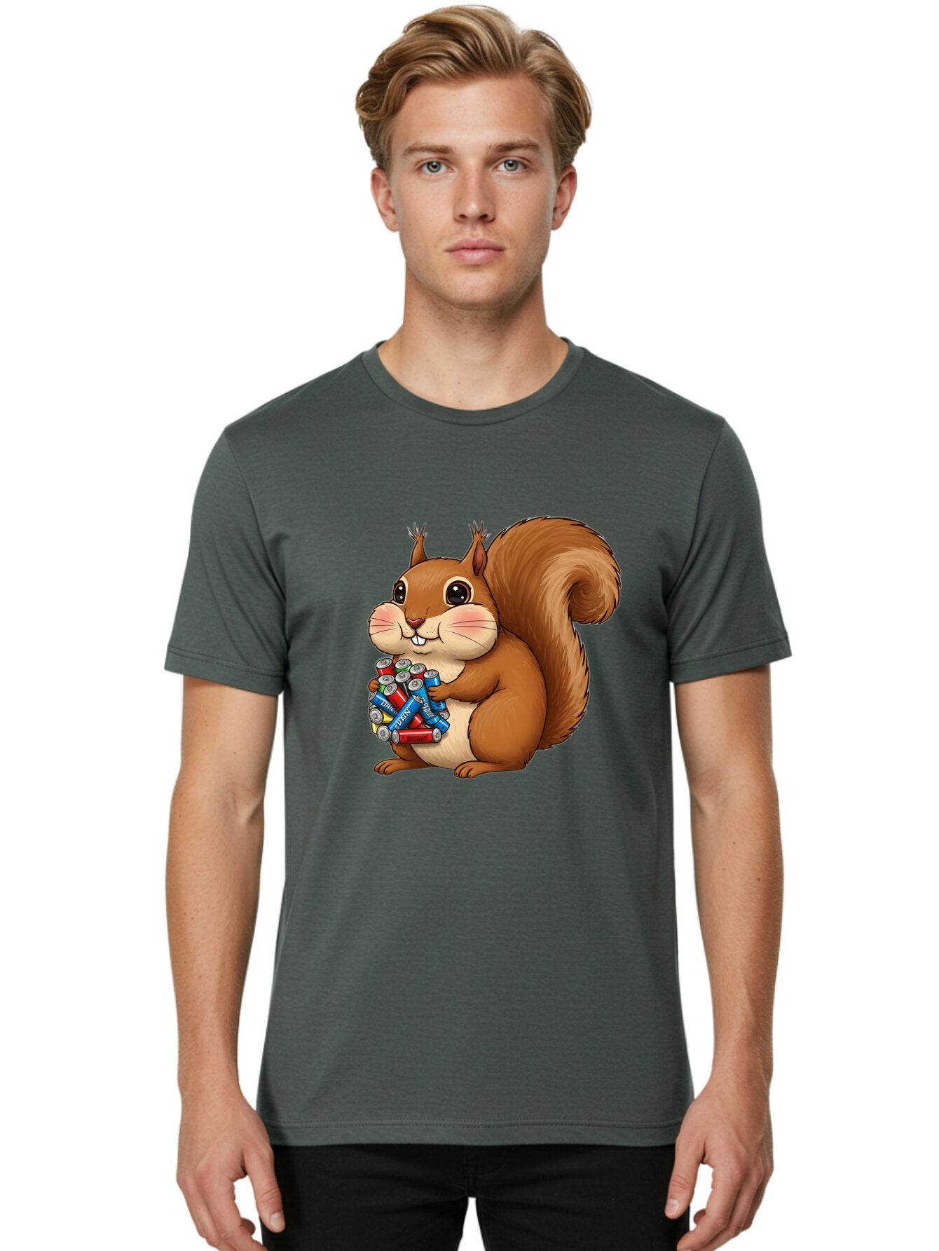Squirrel-With-Batteries Men'S Graphic Tee, 100% Cotton, Comfortable Casual Summer Wear, Machine Washable, Vintage Camera, Old Camera, Antique Camera, Black Camera, Classic Photography, Photography Equipment, Nostalgic Device, Film Camera, Baq054 28