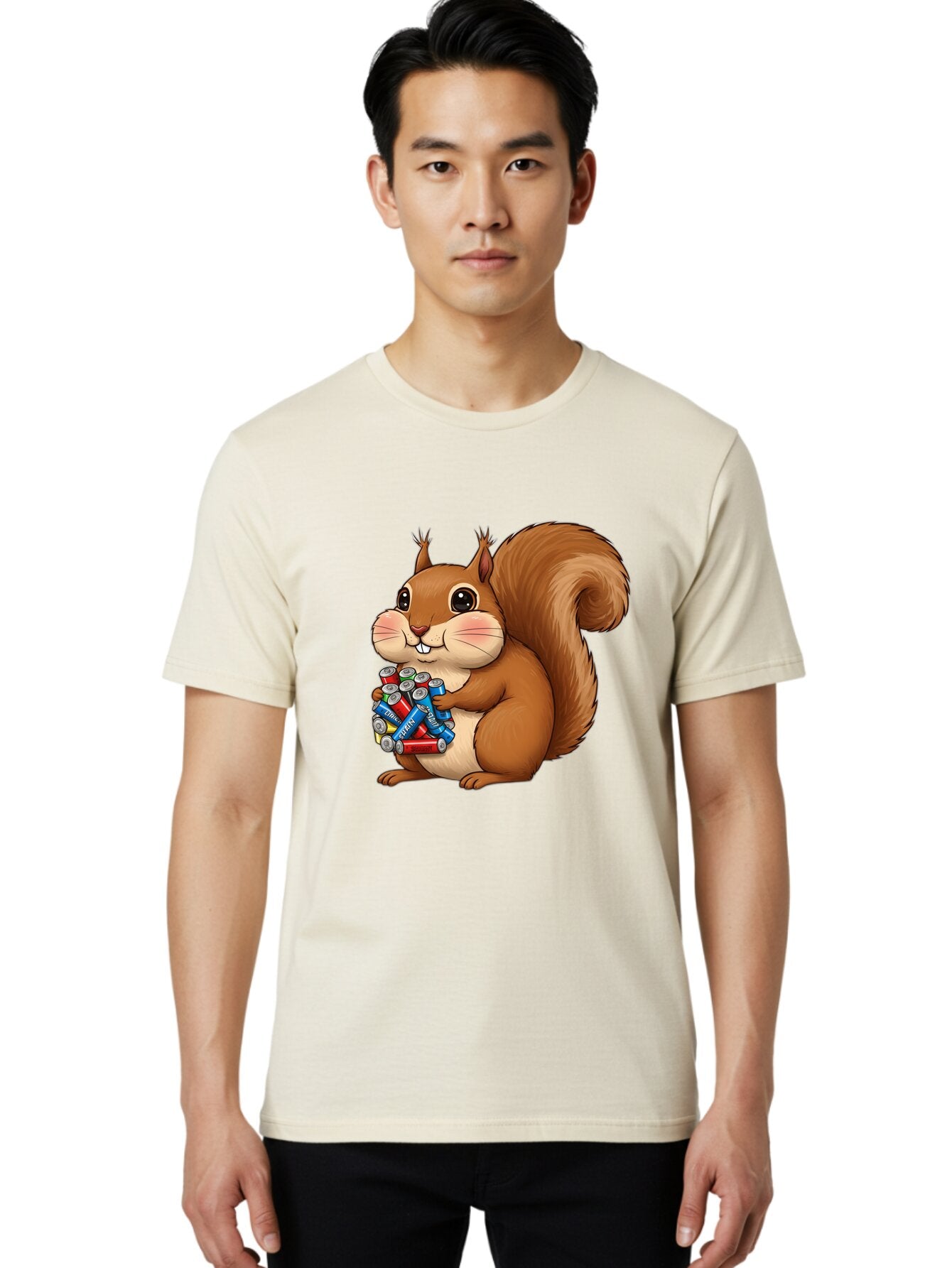 Squirrel-With-Batteries Men'S Graphic Tee, 100% Cotton, Comfortable Casual Summer Wear, Machine Washable, Vintage Camera, Old Camera, Antique Camera, Black Camera, Classic Photography, Photography Equipment, Nostalgic Device, Film Camera, Baq054 29