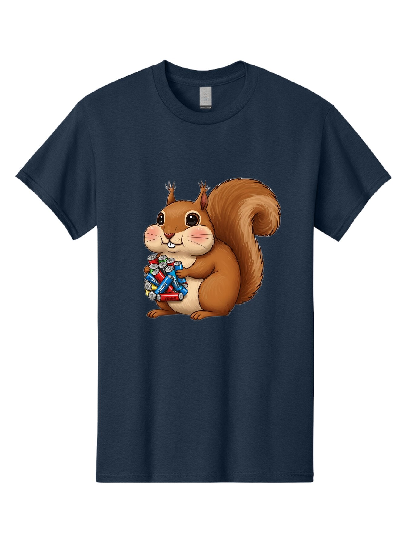 Squirrel-With-Batteries Men'S Graphic Tee, 100% Cotton, Comfortable Casual Summer Wear, Machine Washable, Vintage Camera, Old Camera, Antique Camera, Black Camera, Classic Photography, Photography Equipment, Nostalgic Device, Film Camera, Baq054 15