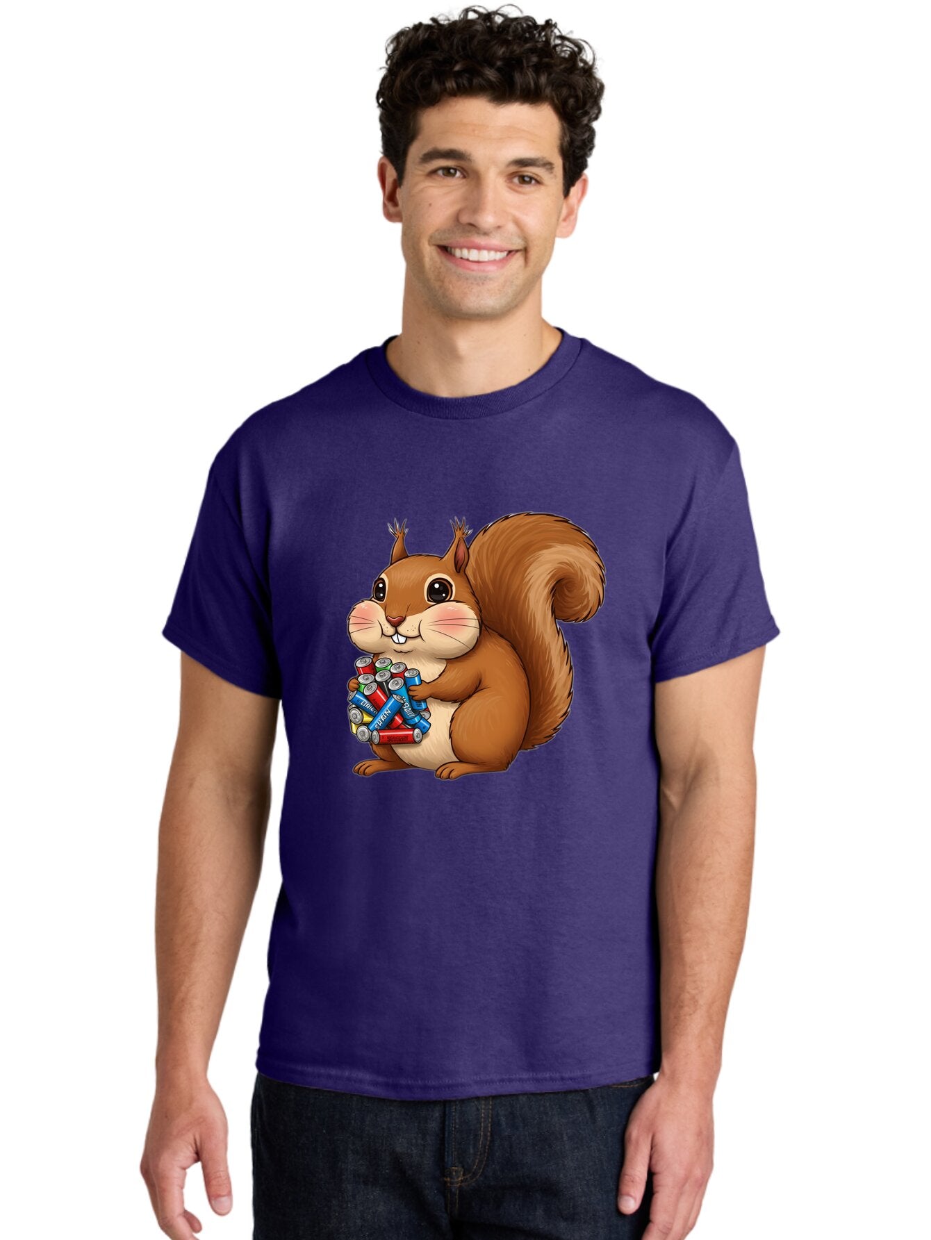 Squirrel-With-Batteries Men'S Graphic Tee, 100% Cotton, Comfortable Casual Summer Wear, Machine Washable, Vintage Camera, Old Camera, Antique Camera, Black Camera, Classic Photography, Photography Equipment, Nostalgic Device, Film Camera, Baq054 27
