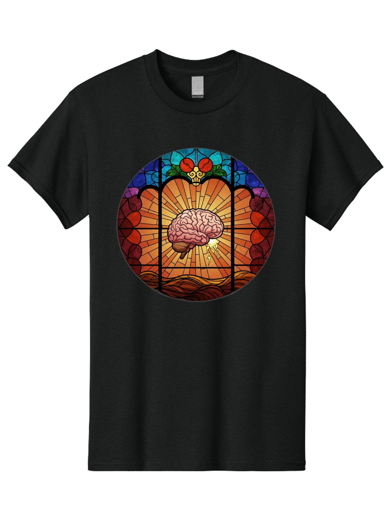 Stained-Glass-Brain Men'S Graphic Tee, 100% Cotton, Comfortable Casual Summer Wear, Machine Washable, Vintage Camera, Old Camera, Antique Camera, Black Camera, Classic Photography, Photography Equipment, Nostalgic Device, Film Camera, Baq056 5