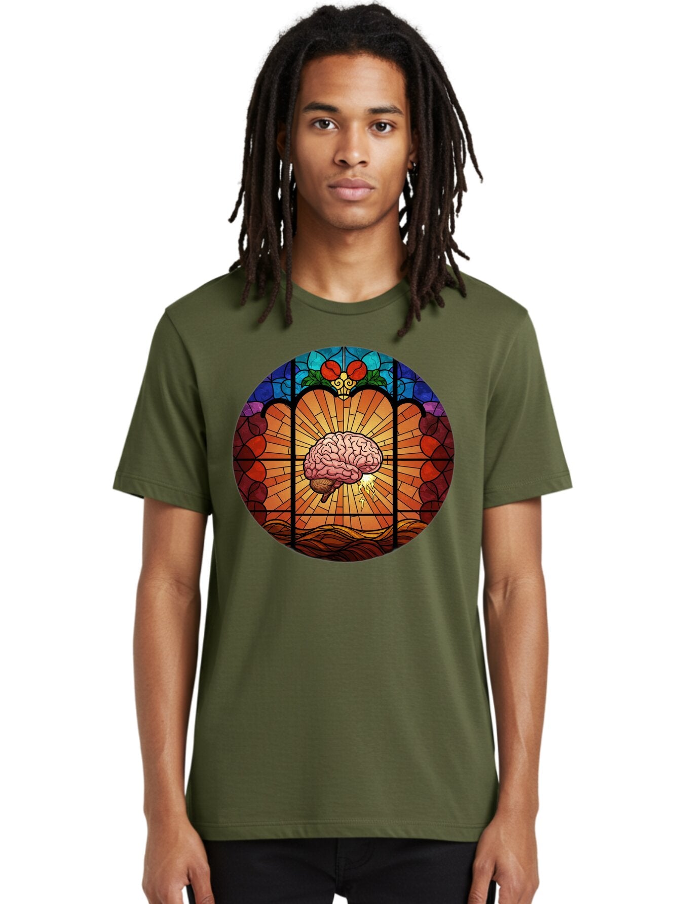 Stained-Glass-Brain Men'S Graphic Tee, 100% Cotton, Comfortable Casual Summer Wear, Machine Washable, Vintage Camera, Old Camera, Antique Camera, Black Camera, Classic Photography, Photography Equipment, Nostalgic Device, Film Camera, Baq056 20