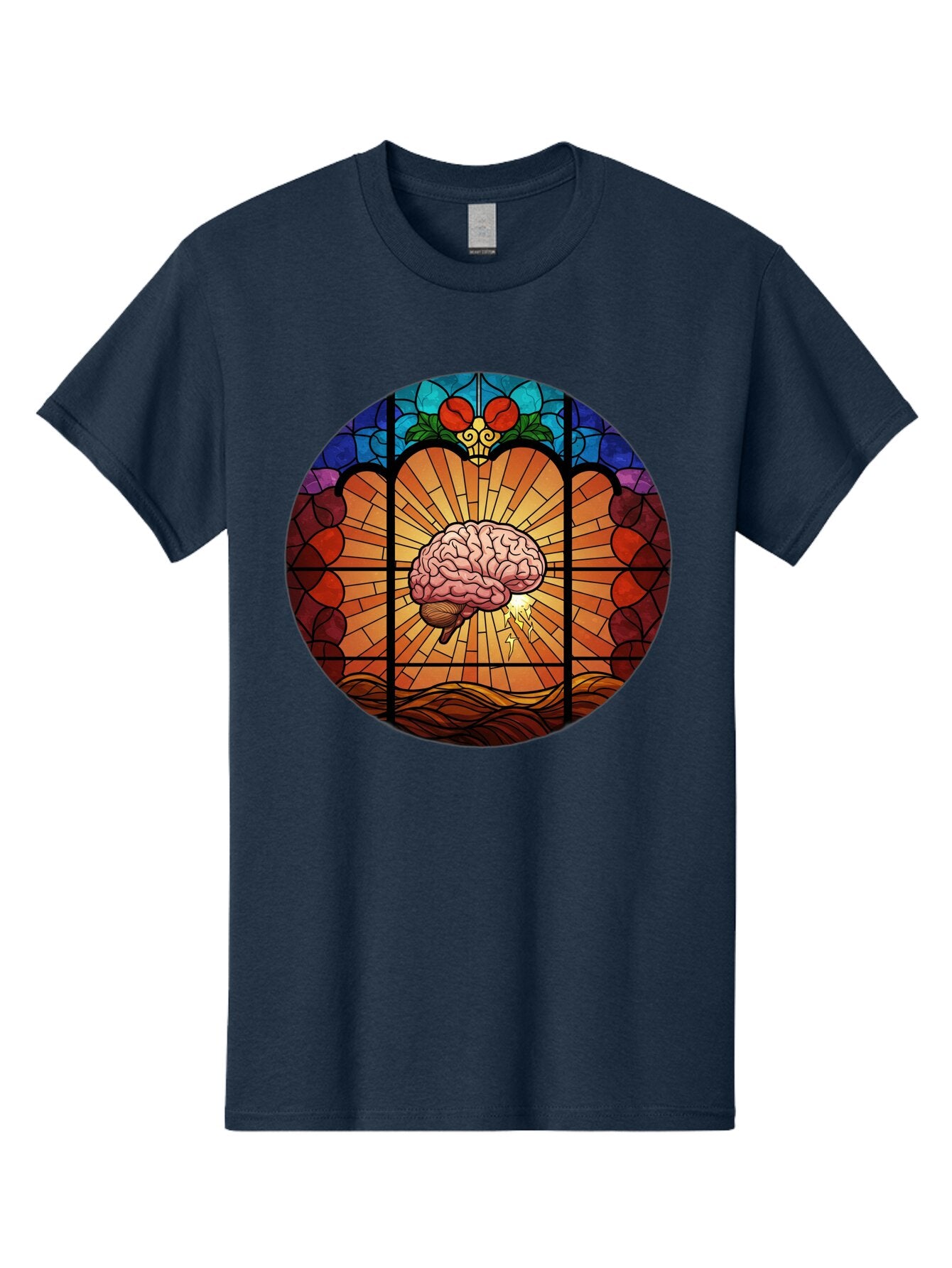 Stained-Glass-Brain Men'S Graphic Tee, 100% Cotton, Comfortable Casual Summer Wear, Machine Washable, Vintage Camera, Old Camera, Antique Camera, Black Camera, Classic Photography, Photography Equipment, Nostalgic Device, Film Camera, Baq056 2