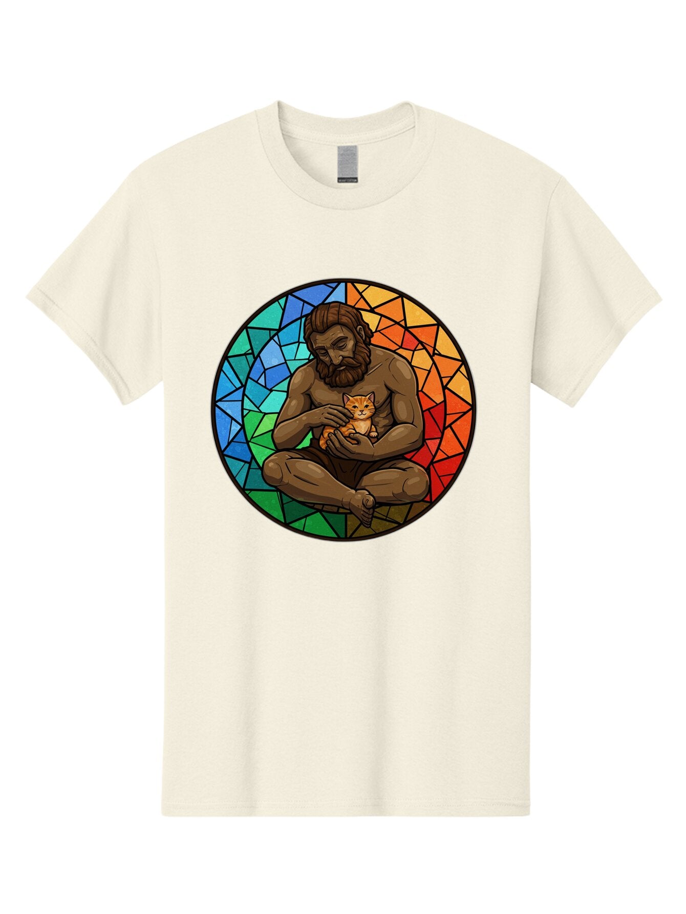 Stained-Glass-Jesus-And-Kitten Men'S Graphic Tee, 100% Cotton, Comfortable Casual Summer Wear, Machine Washable, Vintage Camera, Old Camera, Antique Camera, Black Camera, Classic Photography, Photography Equipment, Nostalgic Device, Baq060 12