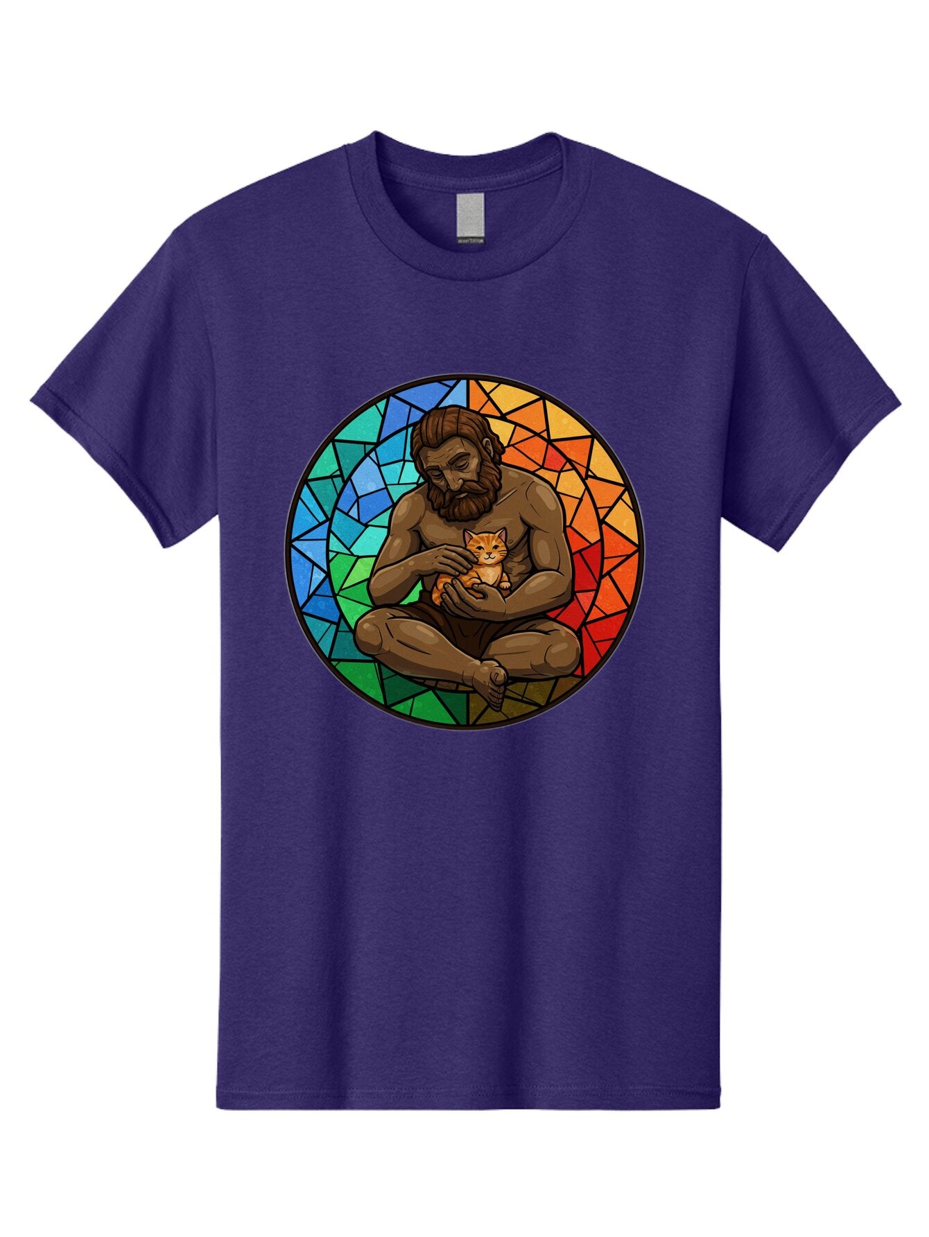 Stained-Glass-Jesus-And-Kitten Men'S Graphic Tee, 100% Cotton, Comfortable Casual Summer Wear, Machine Washable, Vintage Camera, Old Camera, Antique Camera, Black Camera, Classic Photography, Photography Equipment, Nostalgic Device, Baq060 6