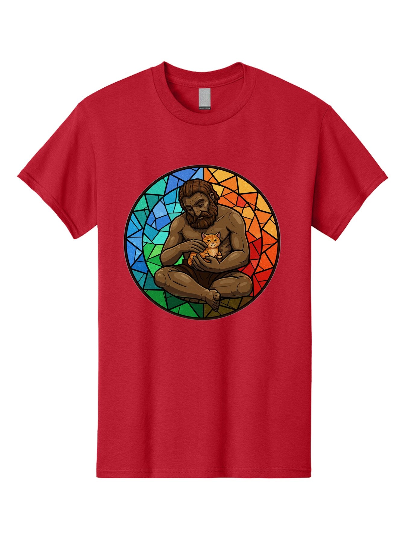 Stained-Glass-Jesus-And-Kitten Men'S Graphic Tee, 100% Cotton, Comfortable Casual Summer Wear, Machine Washable, Vintage Camera, Old Camera, Antique Camera, Black Camera, Classic Photography, Photography Equipment, Nostalgic Device, Baq060 8