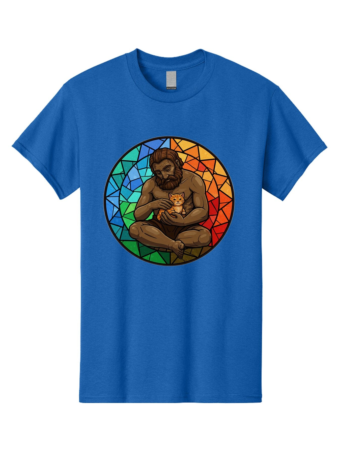 Stained-Glass-Jesus-And-Kitten Men'S Graphic Tee, 100% Cotton, Comfortable Casual Summer Wear, Machine Washable, Vintage Camera, Old Camera, Antique Camera, Black Camera, Classic Photography, Photography Equipment, Nostalgic Device, Baq060 1