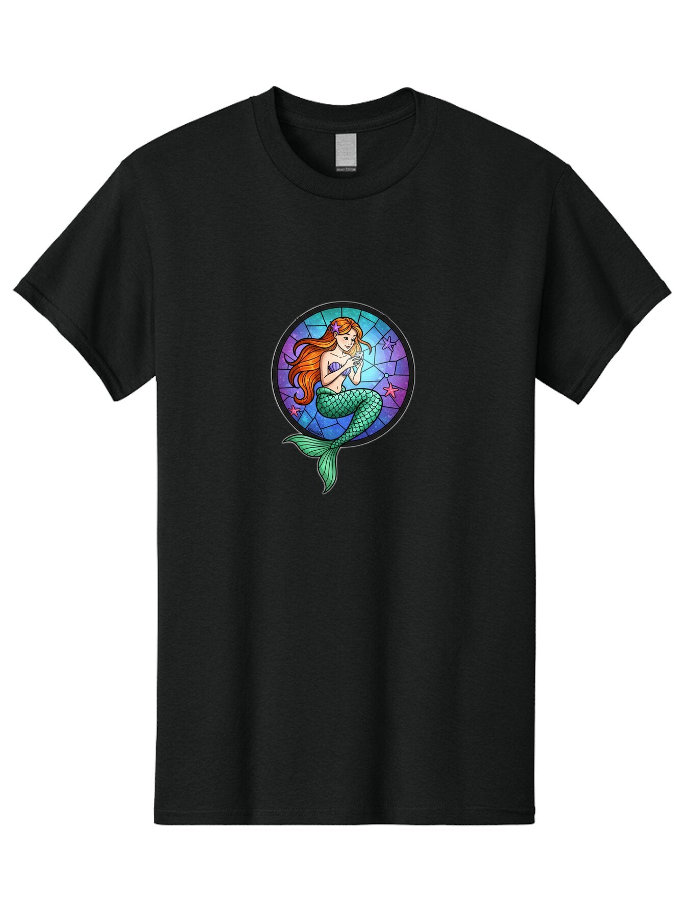 Stained-Glass-Mermaid Men'S Graphic Tee, 100% Cotton, Comfortable Casual Summer Wear, Machine Washable, Vintage Camera, Old Camera, Antique Camera, Black Camera, Classic Photography, Photography Equipment, Nostalgic Device, Film Camera, Baq061 6