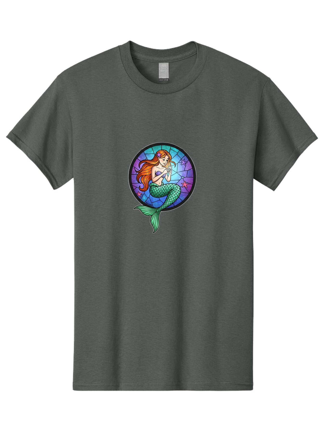 Stained-Glass-Mermaid Men'S Graphic Tee, 100% Cotton, Comfortable Casual Summer Wear, Machine Washable, Vintage Camera, Old Camera, Antique Camera, Black Camera, Classic Photography, Photography Equipment, Nostalgic Device, Film Camera, Baq061 15