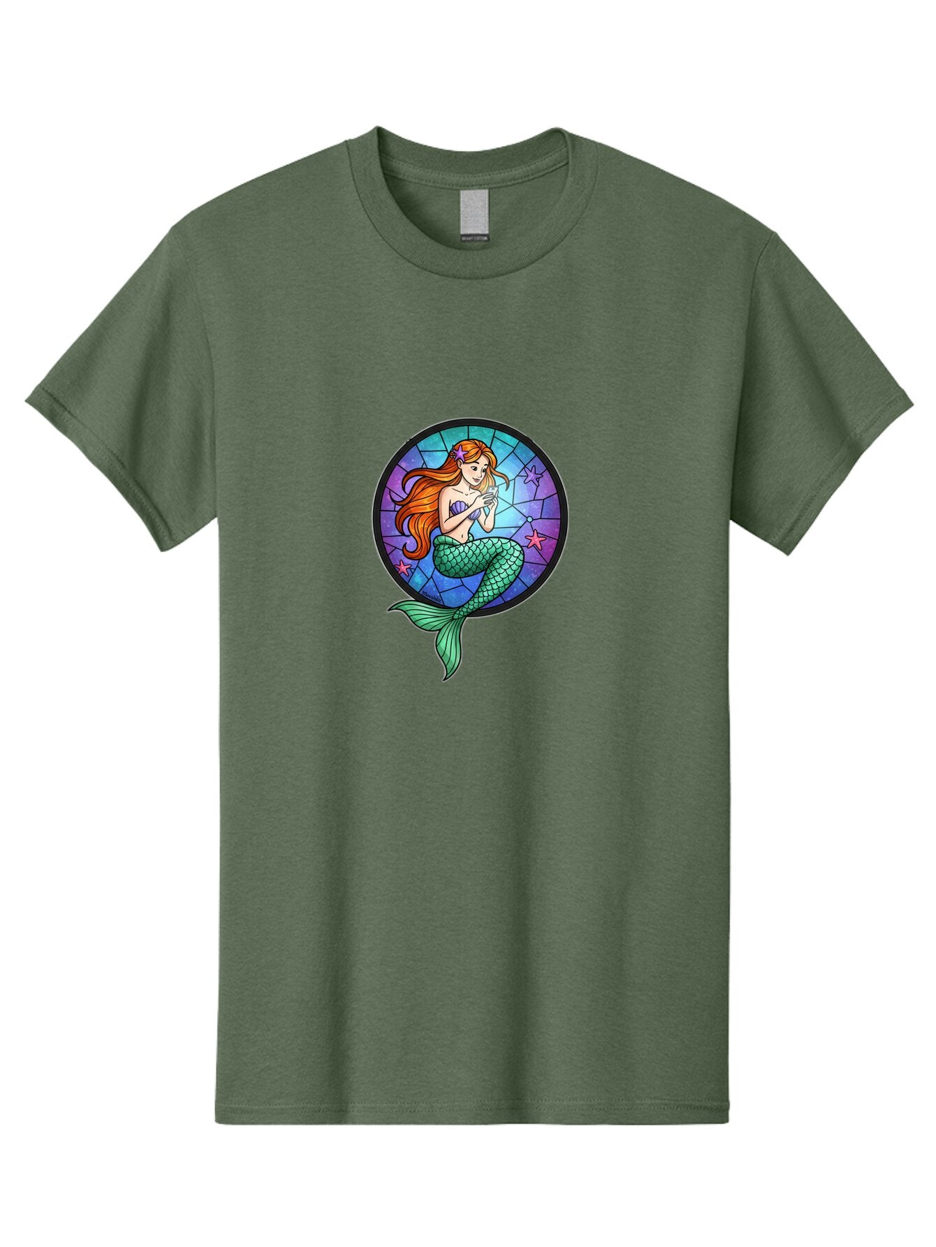 Stained-Glass-Mermaid Men'S Graphic Tee, 100% Cotton, Comfortable Casual Summer Wear, Machine Washable, Vintage Camera, Old Camera, Antique Camera, Black Camera, Classic Photography, Photography Equipment, Nostalgic Device, Film Camera, Baq061 5