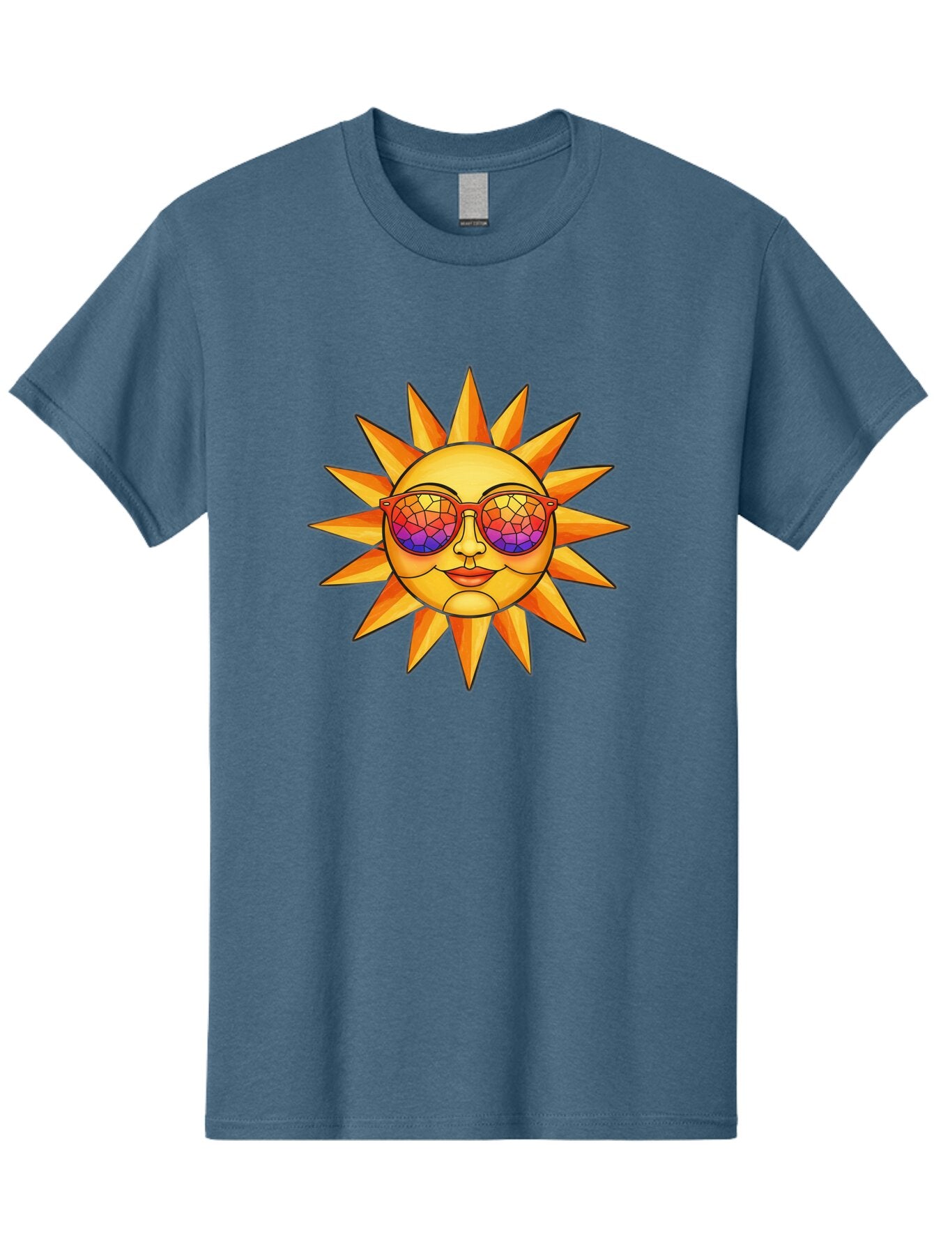 Stained-Glass-Sun Men'S Graphic Tee, 100% Cotton, Comfortable Casual Summer Wear, Machine Washable, Vintage Camera, Old Camera, Antique Camera, Black Camera, Classic Photography, Photography Equipment, Nostalgic Device, Film Camera, Camera Art Baq062 5