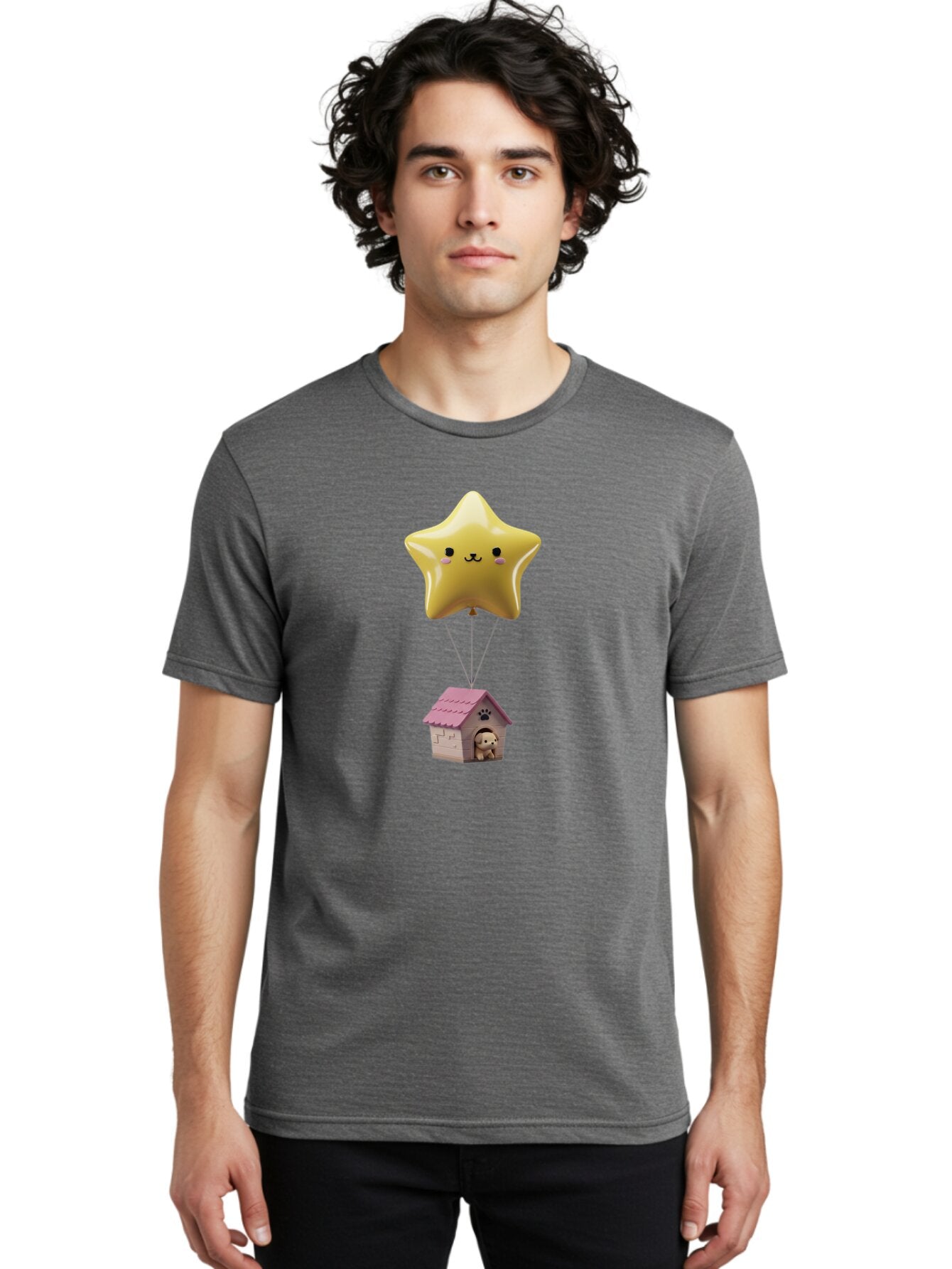Star-Balloon-Doghouse Men'S Graphic Tee, 100% Cotton, Comfortable Casual Summer Wear, Machine Washable, Vintage Camera, Old Camera, Antique Camera, Black Camera, Classic Photography, Photography Equipment, Nostalgic Device, Film Camera, Baq063 27