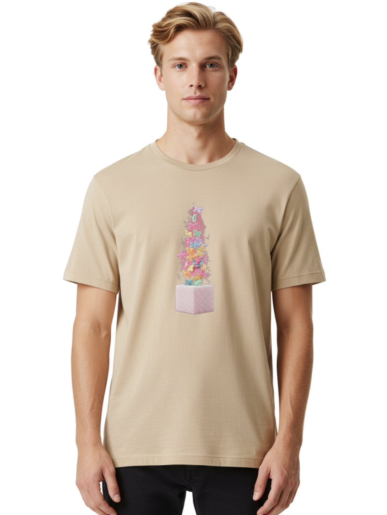 Star-Shaped-Candy-Explosion Men'S Graphic Tee, 100% Cotton, Comfortable Casual Summer Wear, Machine Washable, Vintage Camera, Old Camera, Antique Camera, Black Camera, Classic Photography, Photography Equipment, Nostalgic Device, Film Camera, Baq064 23