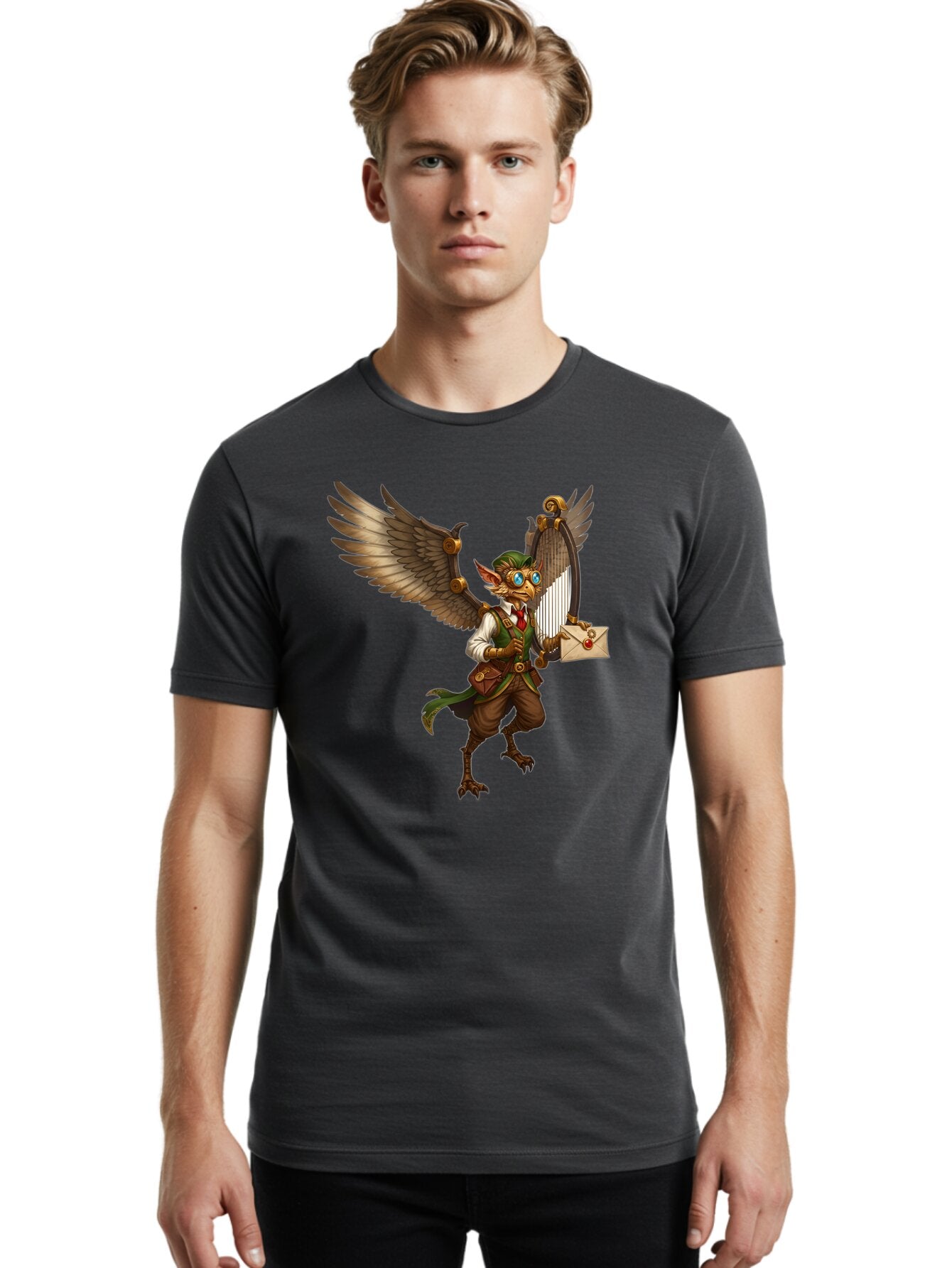 Steampunk-Bird-Character Men'S Graphic Tee, 100% Cotton, Comfortable Casual Summer Wear, Machine Washable, Vintage Camera, Old Camera, Antique Camera, Black Camera, Classic Photography, Photography Equipment, Nostalgic Device, Film Camera, Baq067 16