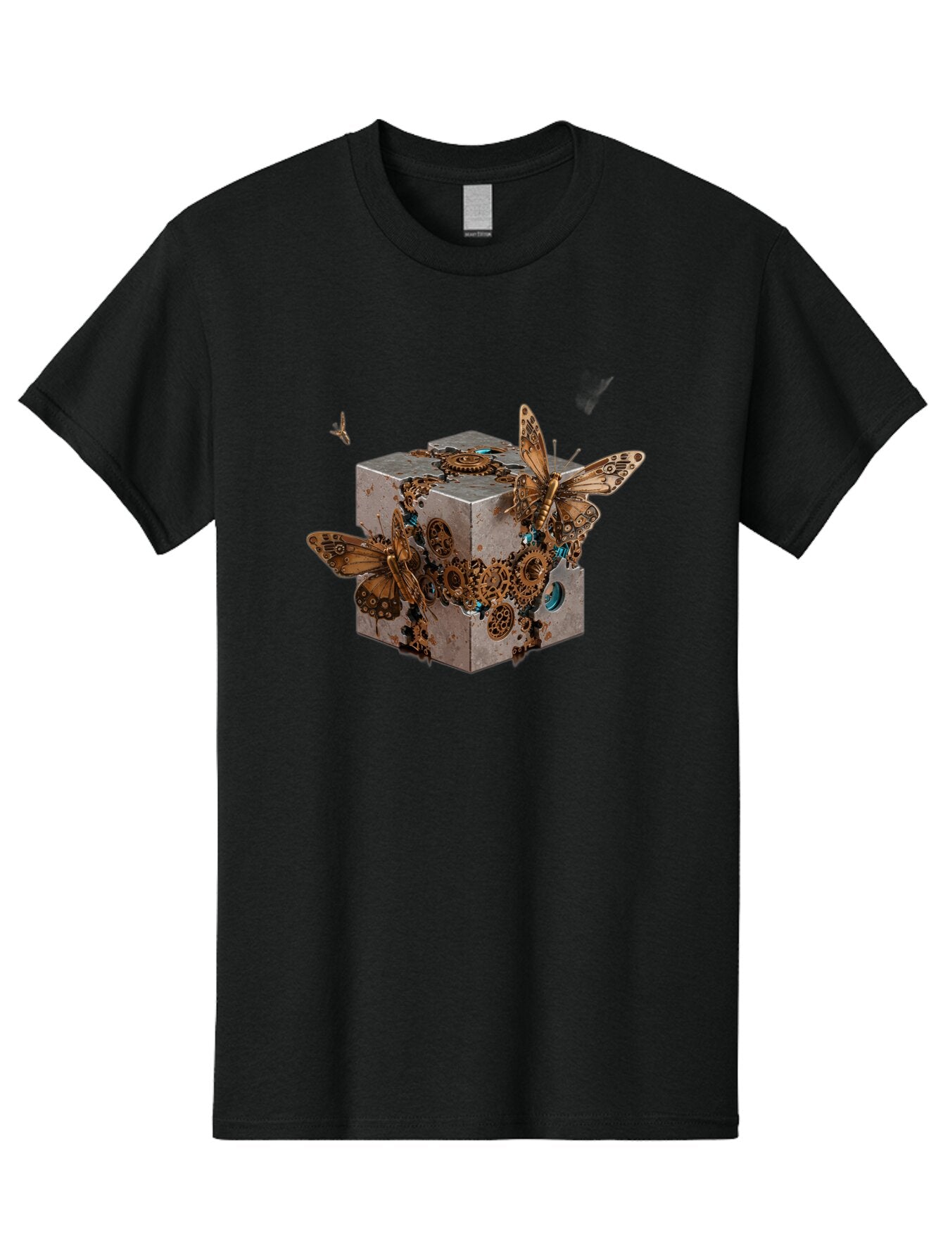 Steampunk-Butterflies Men'S Graphic Tee, 100% Cotton, Comfortable Casual Summer Wear, Machine Washable, Vintage Camera, Old Camera, Antique Camera, Black Camera, Classic Photography, Photography Equipment, Nostalgic Device, Film Camera, Baq068 14