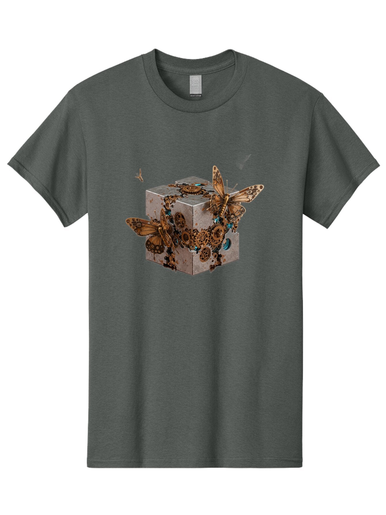 Steampunk-Butterflies Men'S Graphic Tee, 100% Cotton, Comfortable Casual Summer Wear, Machine Washable, Vintage Camera, Old Camera, Antique Camera, Black Camera, Classic Photography, Photography Equipment, Nostalgic Device, Film Camera, Baq068 5