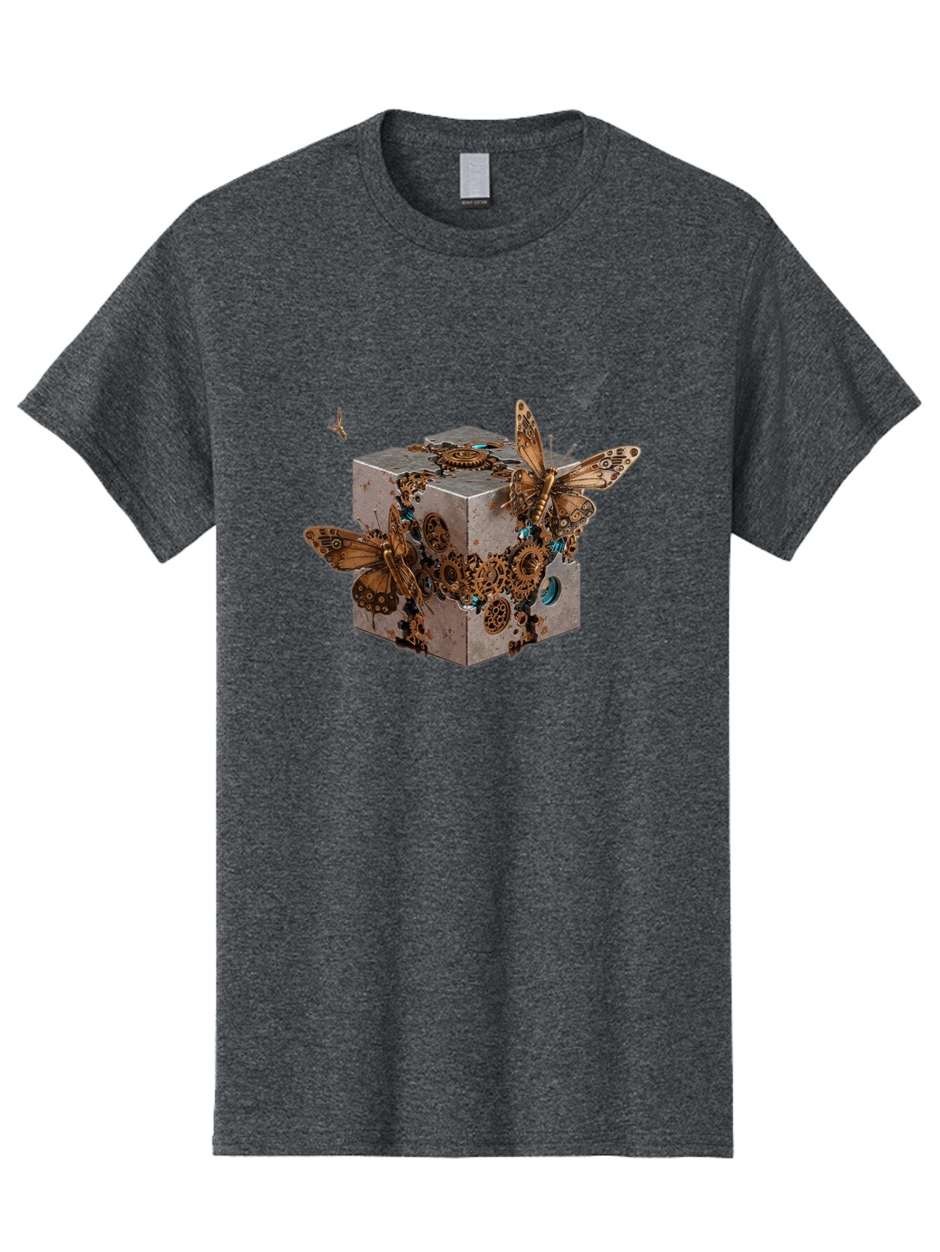 Steampunk-Butterflies Men'S Graphic Tee, 100% Cotton, Comfortable Casual Summer Wear, Machine Washable, Vintage Camera, Old Camera, Antique Camera, Black Camera, Classic Photography, Photography Equipment, Nostalgic Device, Film Camera, Baq068 3