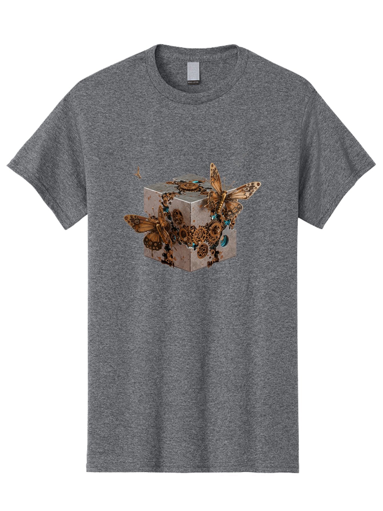 Steampunk-Butterflies Men'S Graphic Tee, 100% Cotton, Comfortable Casual Summer Wear, Machine Washable, Vintage Camera, Old Camera, Antique Camera, Black Camera, Classic Photography, Photography Equipment, Nostalgic Device, Film Camera, Baq068 10