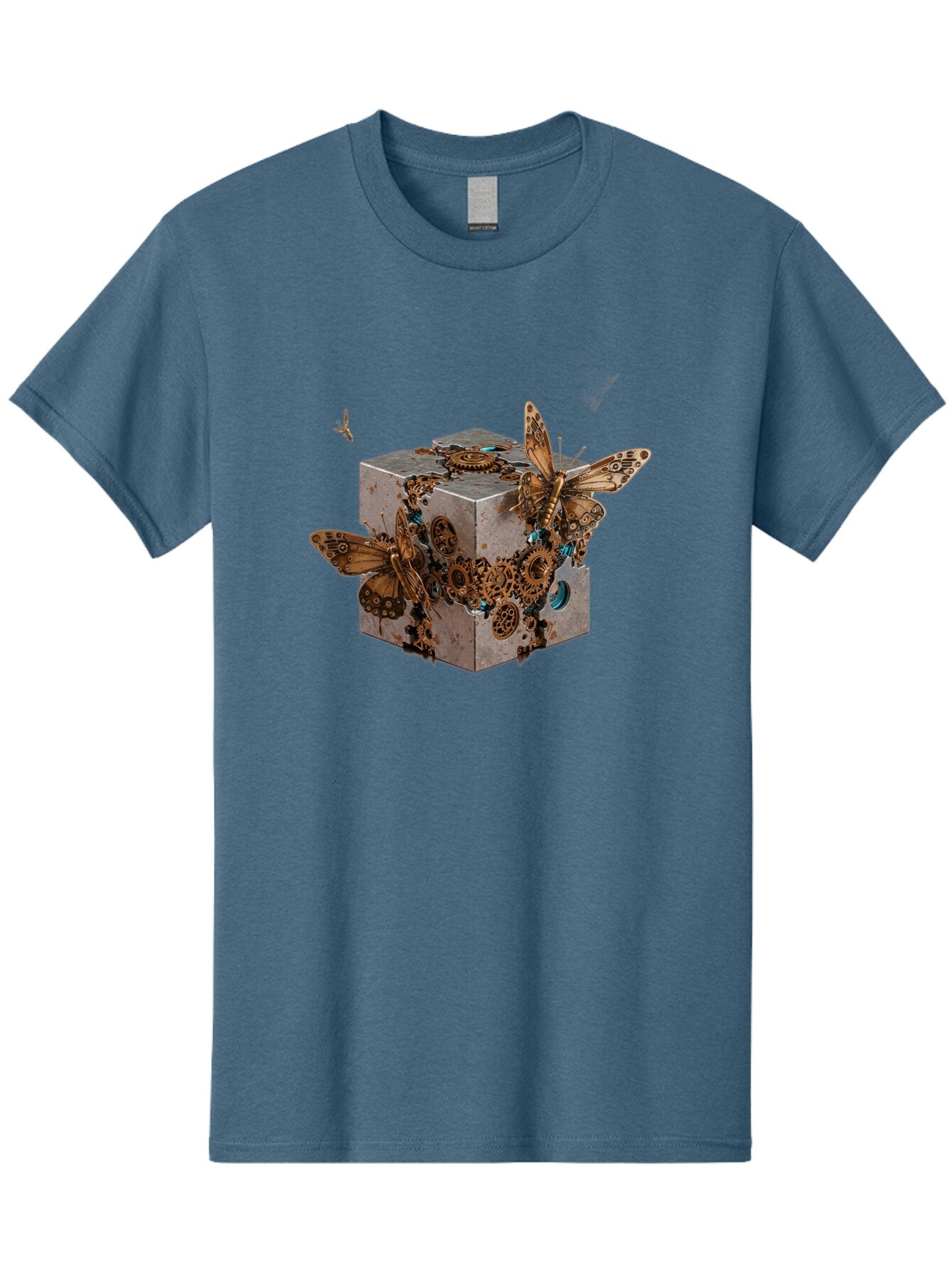 Steampunk-Butterflies Men'S Graphic Tee, 100% Cotton, Comfortable Casual Summer Wear, Machine Washable, Vintage Camera, Old Camera, Antique Camera, Black Camera, Classic Photography, Photography Equipment, Nostalgic Device, Film Camera, Baq068 13